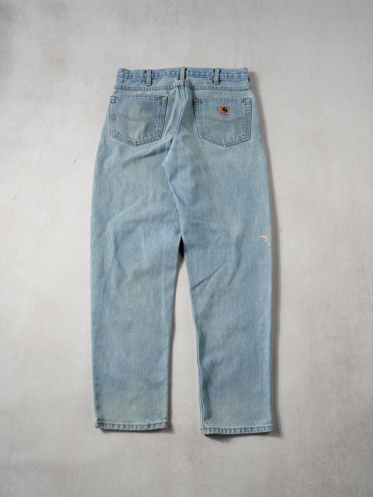 Vintage 90s Light Washed Blue Carhartt Denim Jeans (32x32)