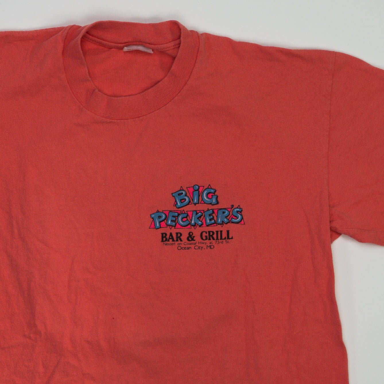 Vintage Pink Big Peckers Bar + Grill Tee (M)