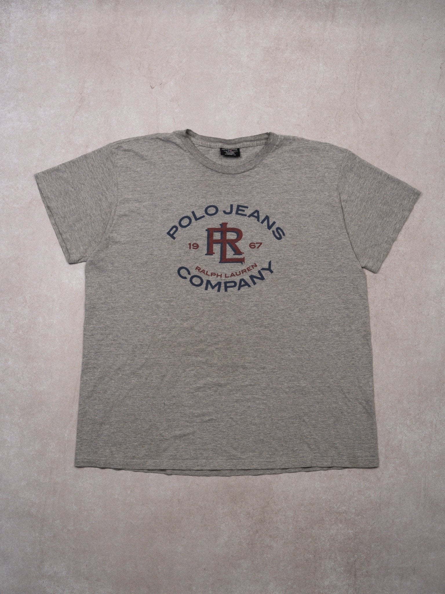 Vintage Grey Polo Jeans Company Tee (XL)