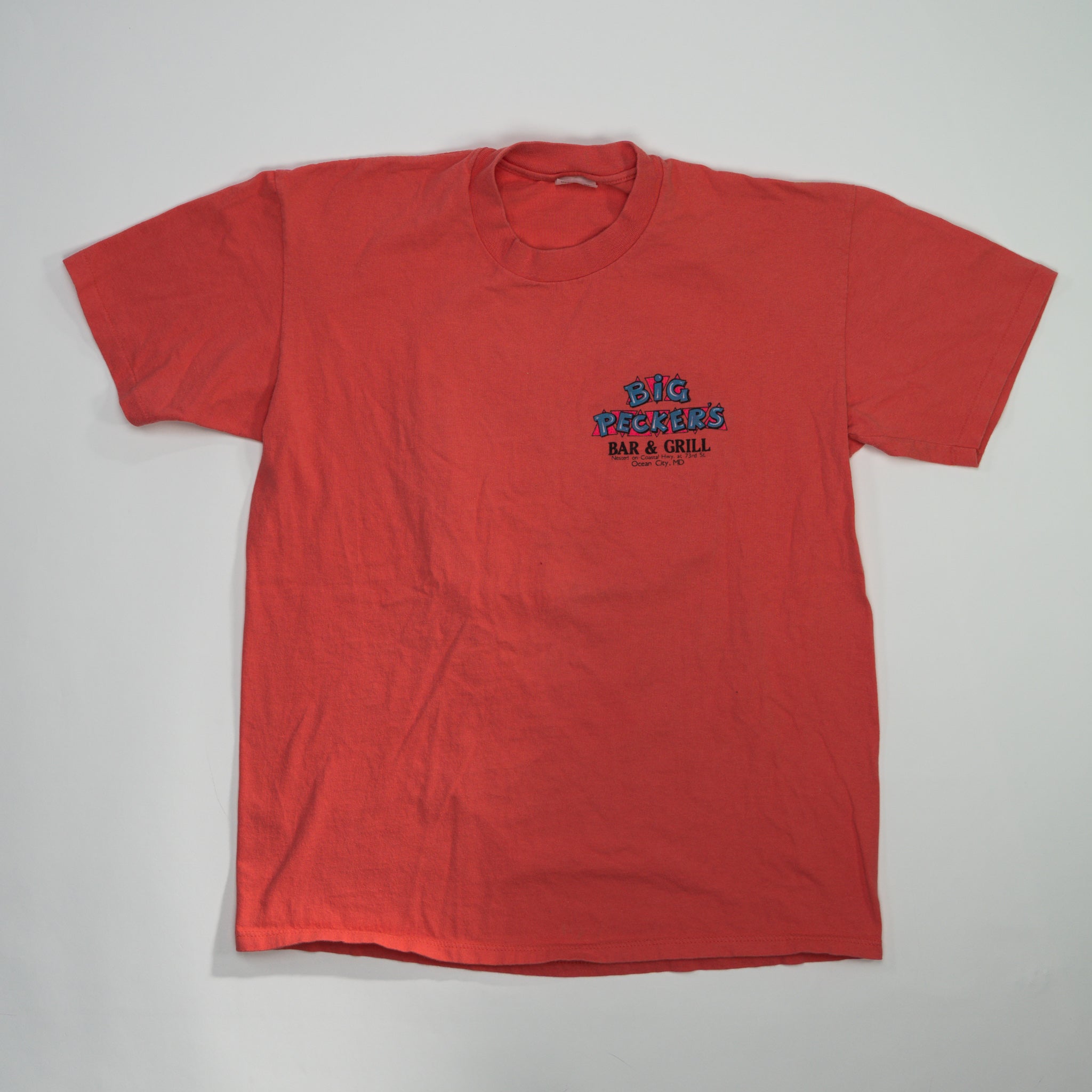 Vintage Pink Big Peckers Bar + Grill Tee (M)