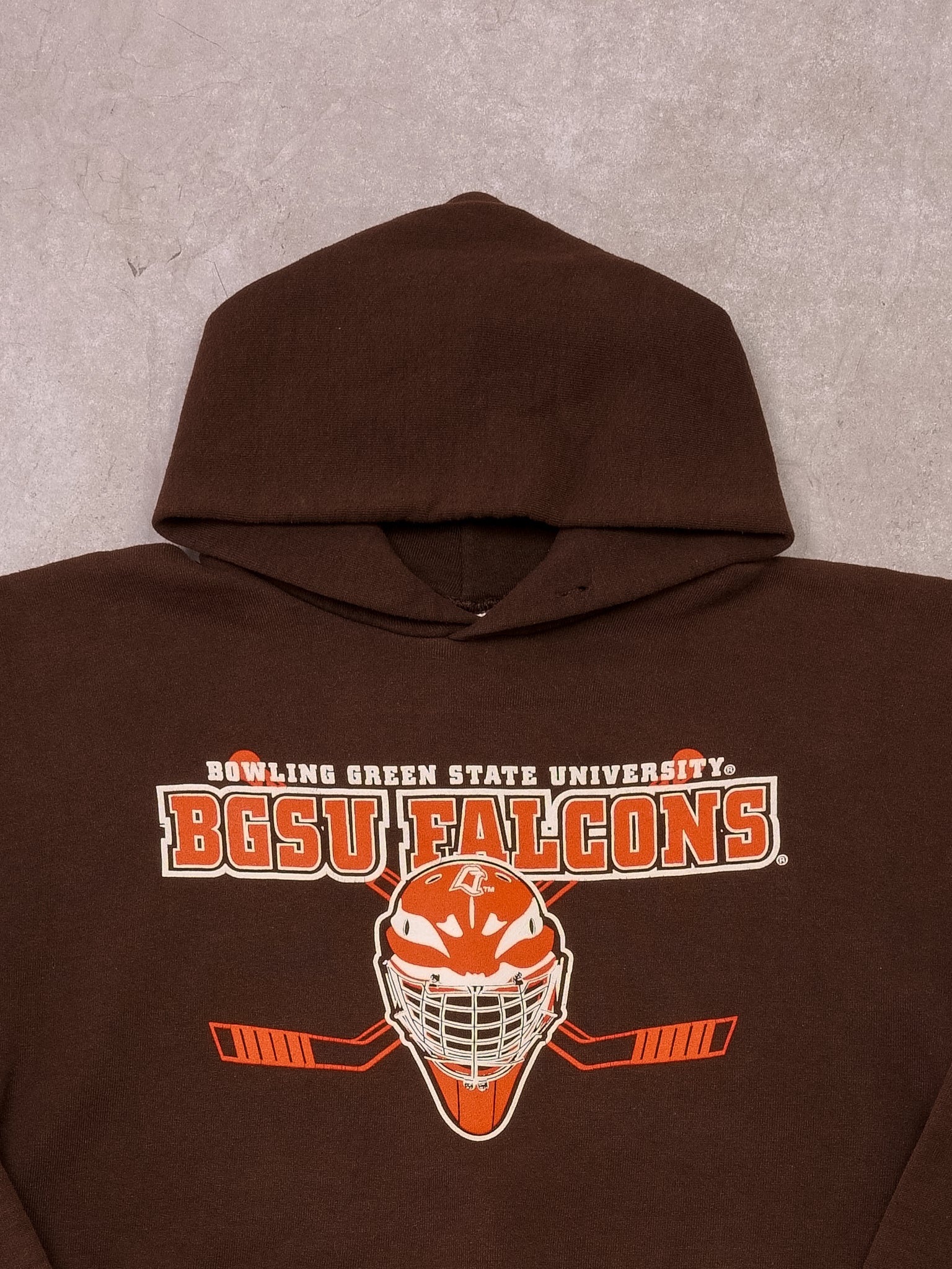 Vintage 90s Brown BSGU Falcons Russel Athletic Hoodie (M)