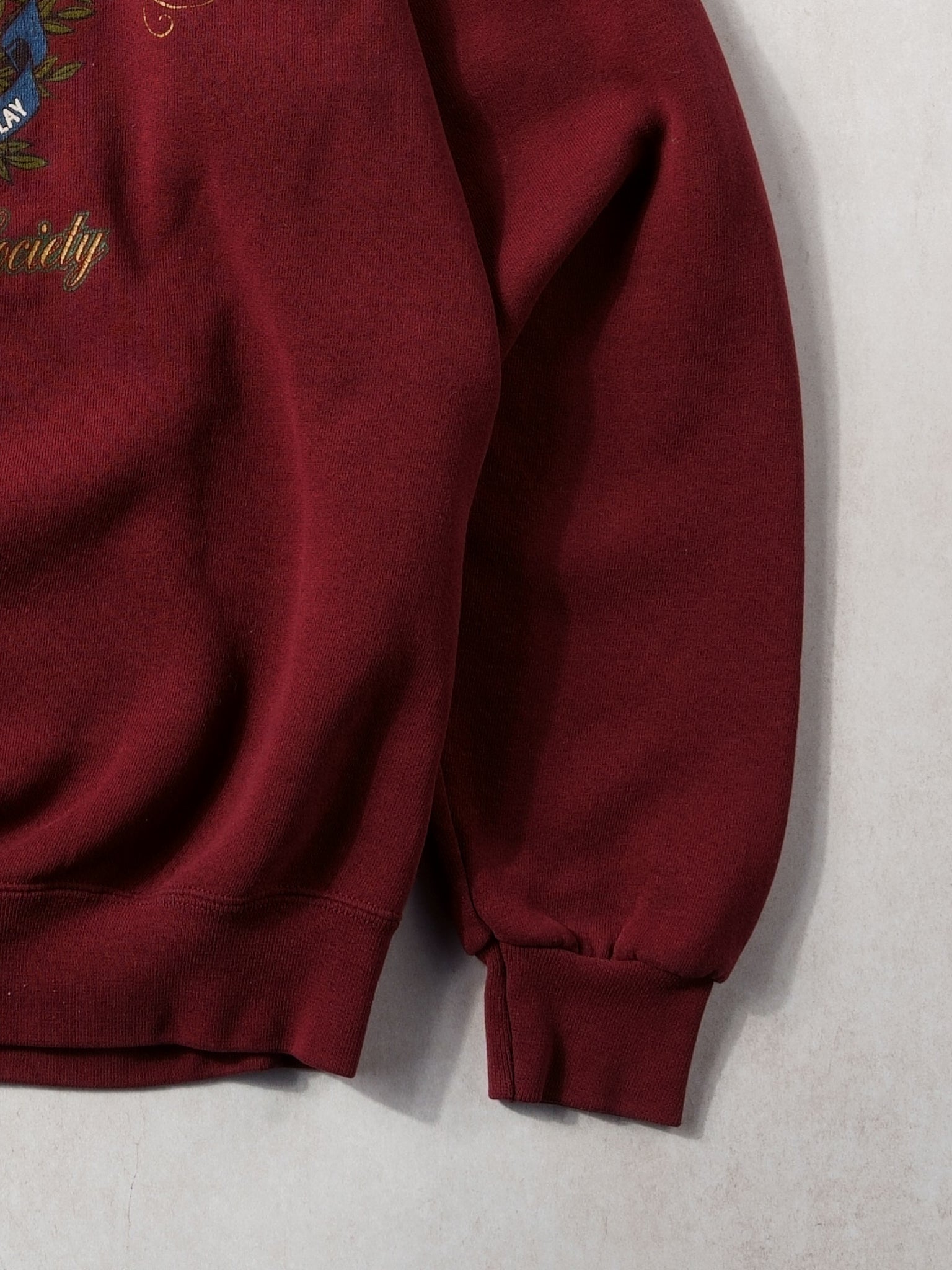 Vintage 90s Maroon Red Edinburgh Royal Golfing Society Crewneck (M)