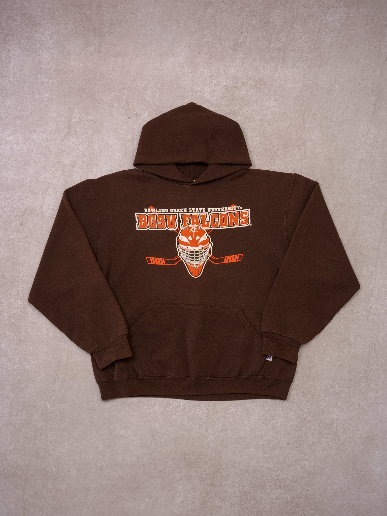 Vintage 90s Brown BSGU Falcons Russel Athletic Hoodie (M)