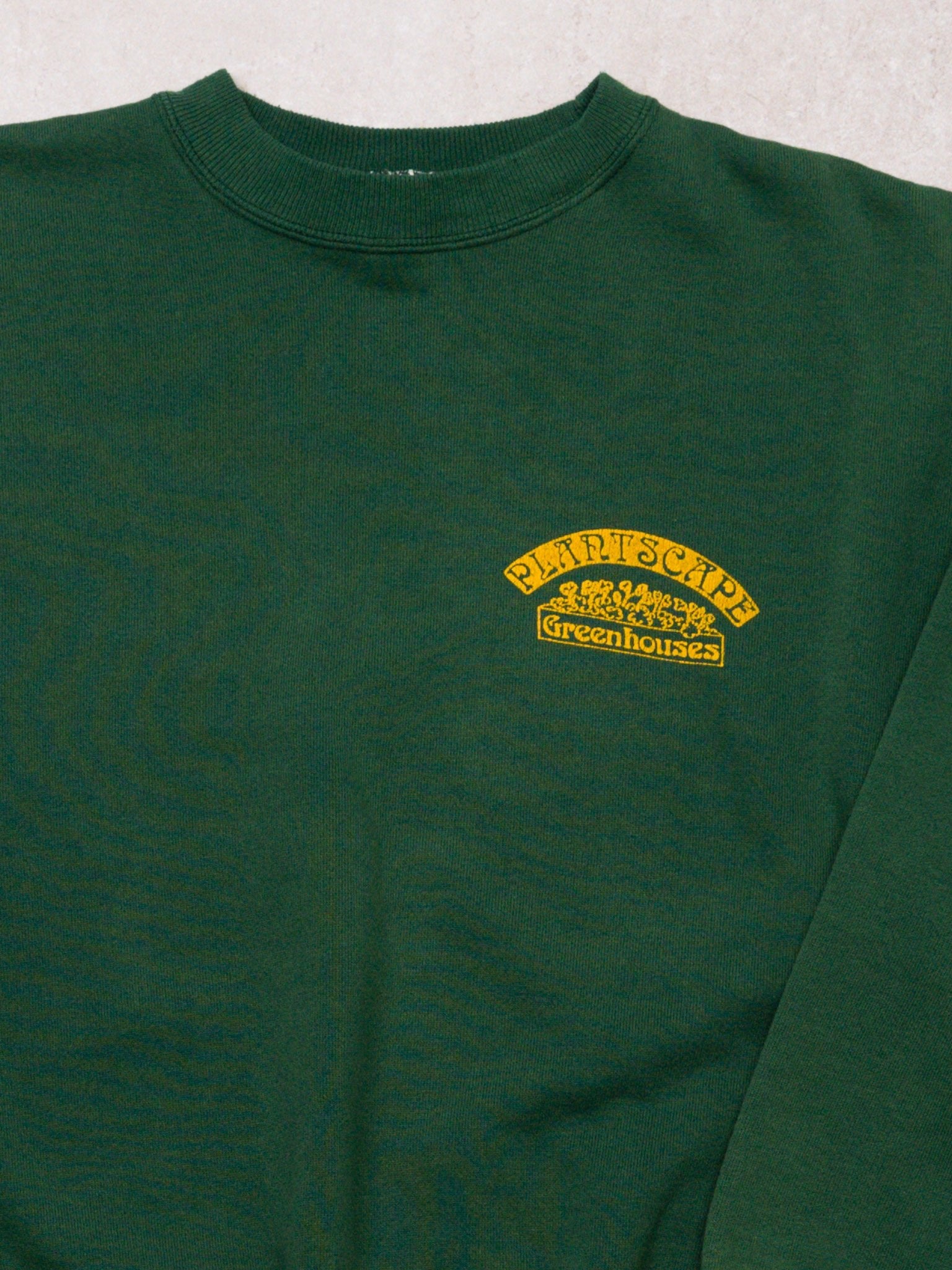 Vintage 90s Green Plantscape Greenhouses Crewneck (M)