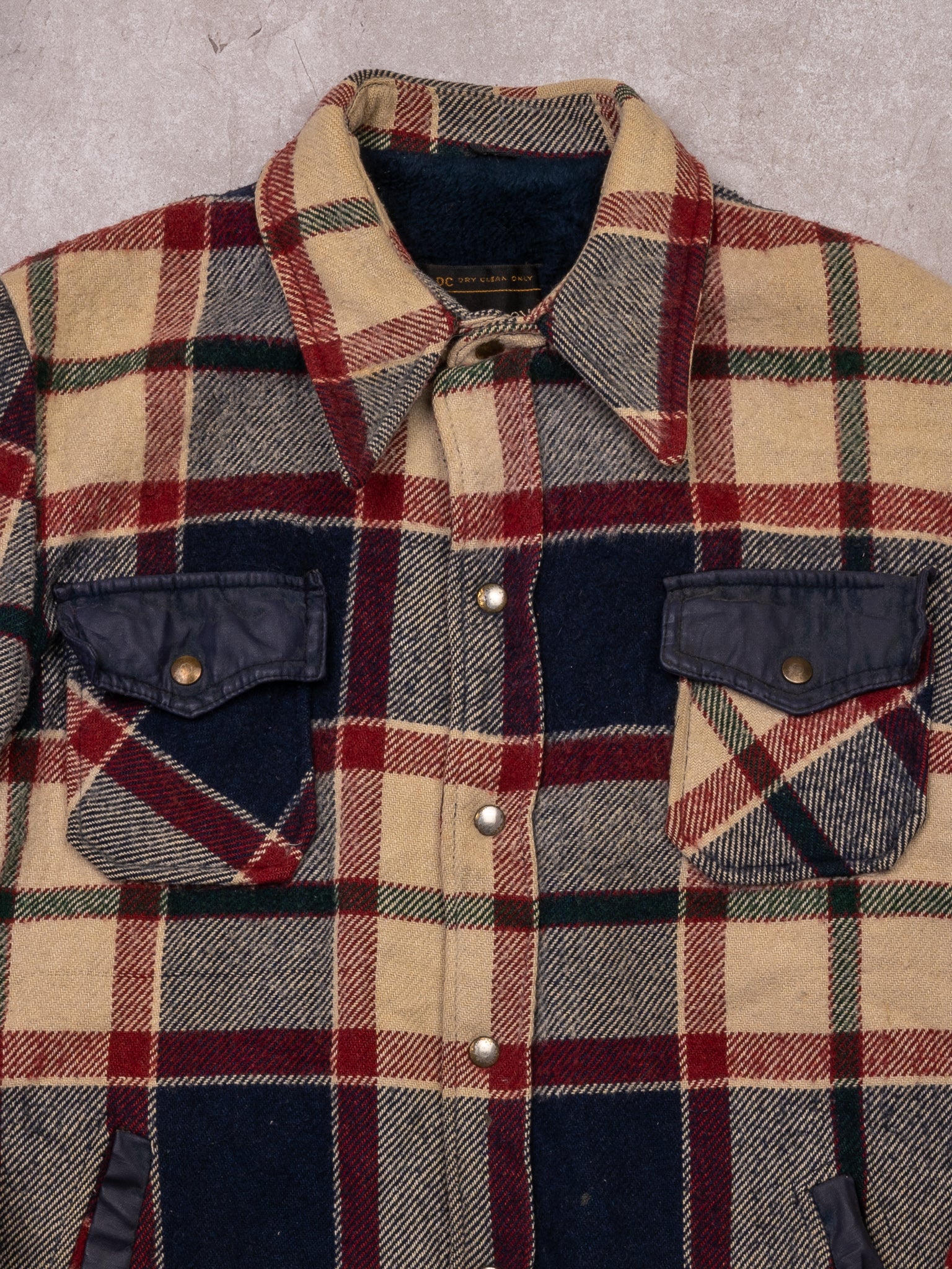 Vintage 70s Red + Beige + Blue Plaid JC Penny Jacket (M/L)