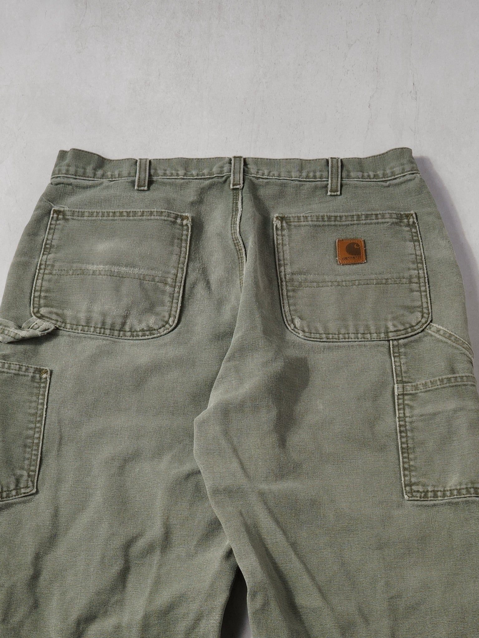 Vintage Washed Juniper Green Carhartt Dungeree Fit Carpenter Pants (34x29)