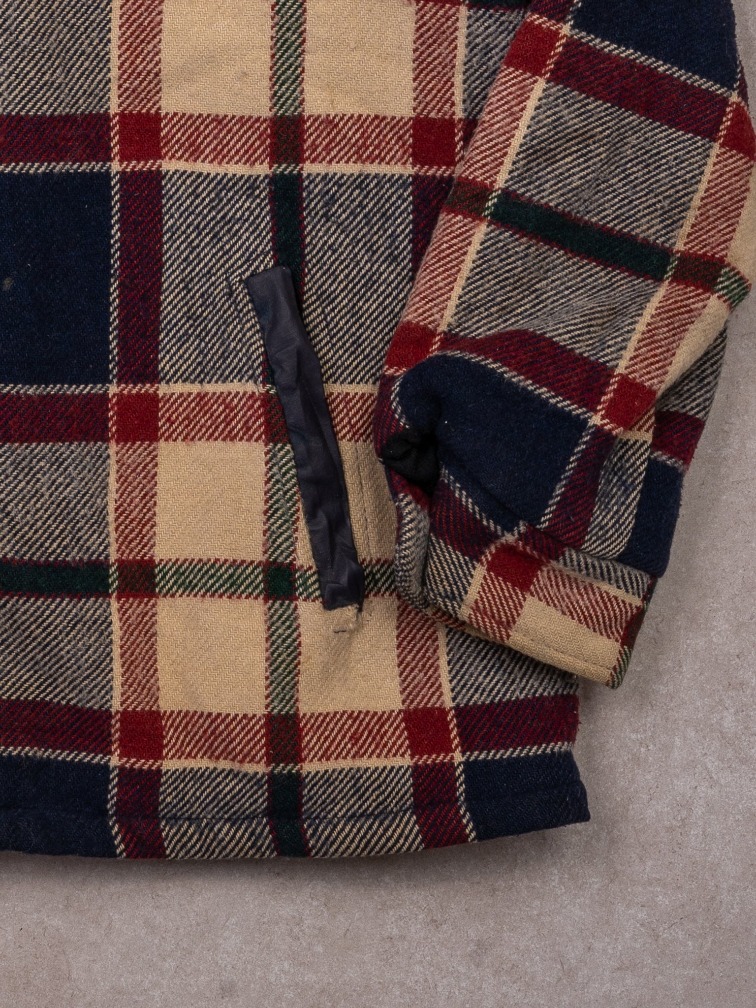 Vintage 70s Red + Beige + Blue Plaid JC Penny Jacket (M/L)