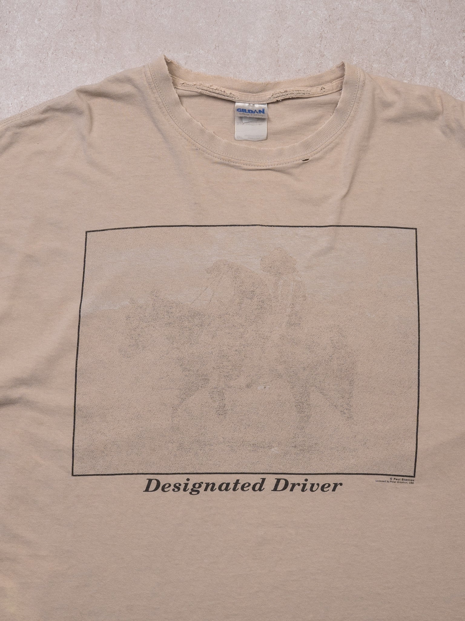 Vintage 90s Beige Designated Driver Texas Tee (XL)