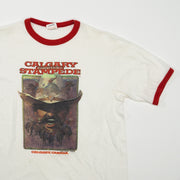 Vintage '81 White + Red Calgary Stampede Ringer Tee (S)