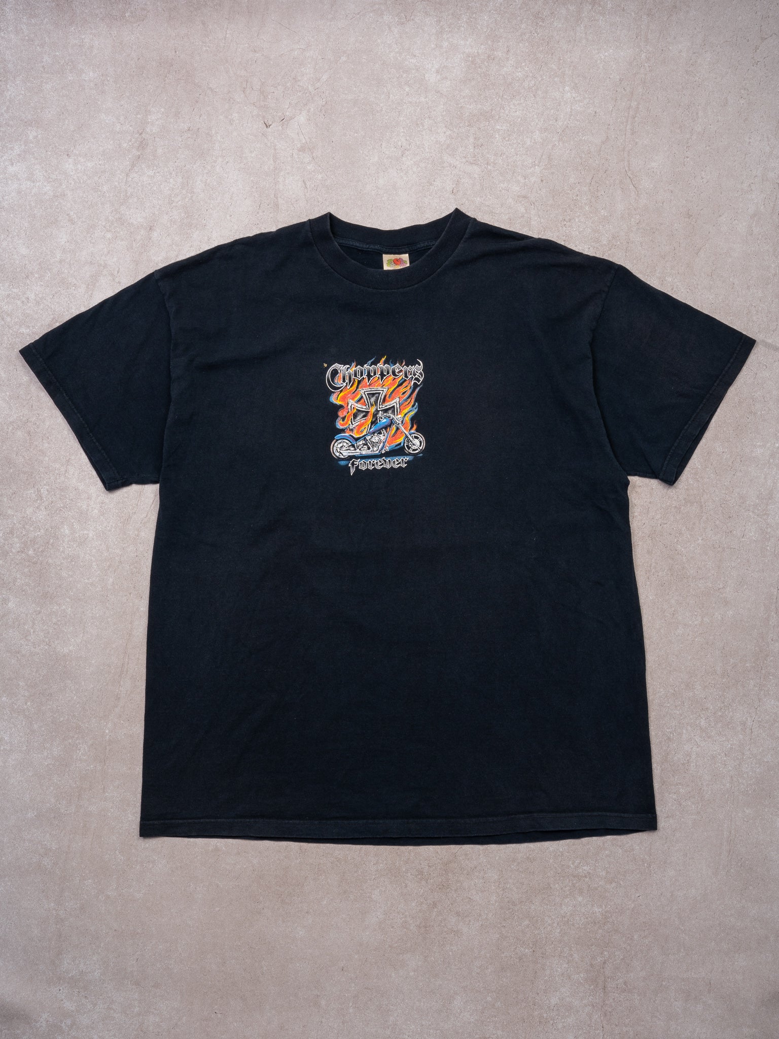 Vintage Black Choppers Forever Flame Tee (L)