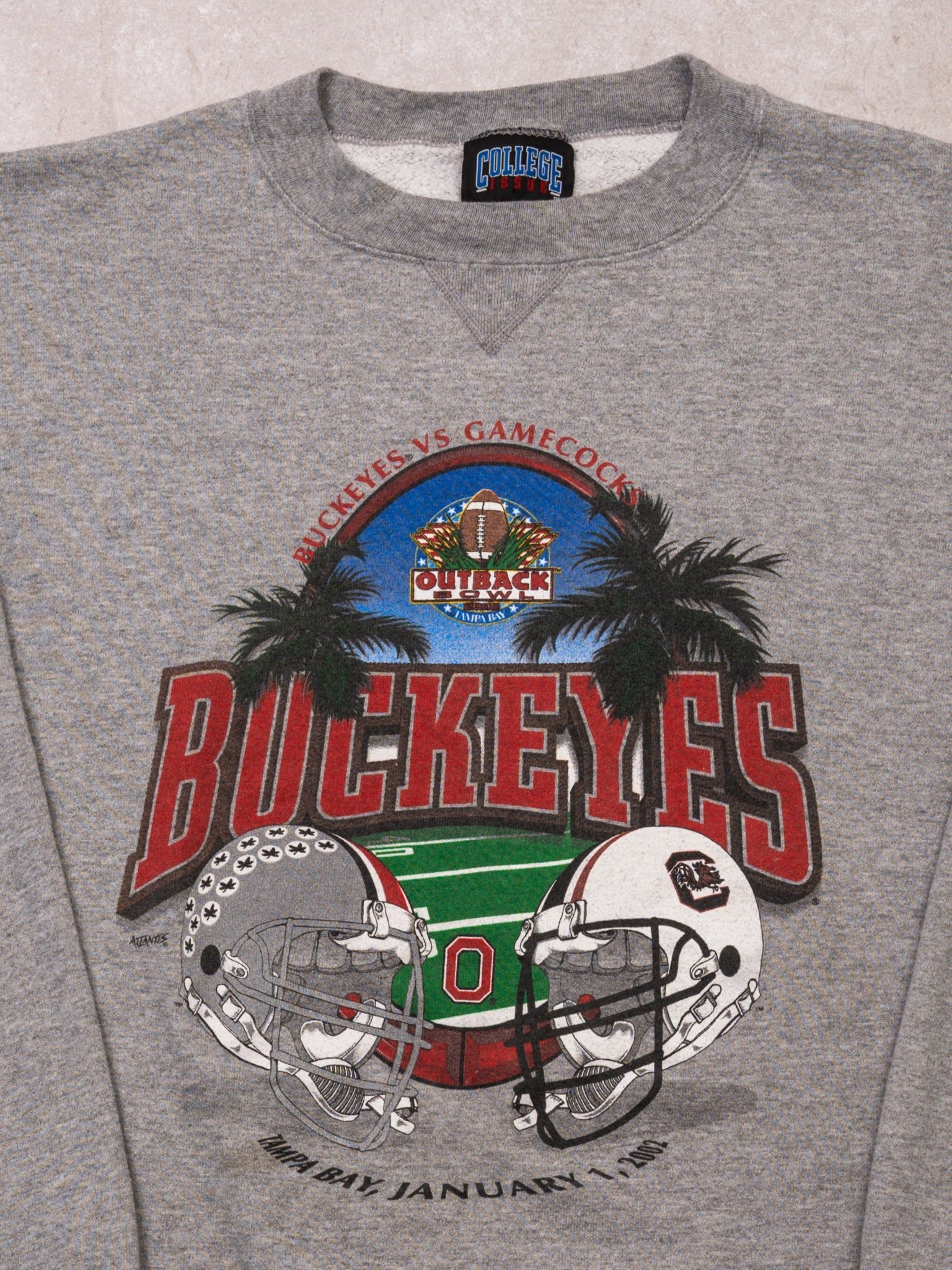 Vintage 2002 Grey Buckeyes Outback Bowl Crewneck (M)