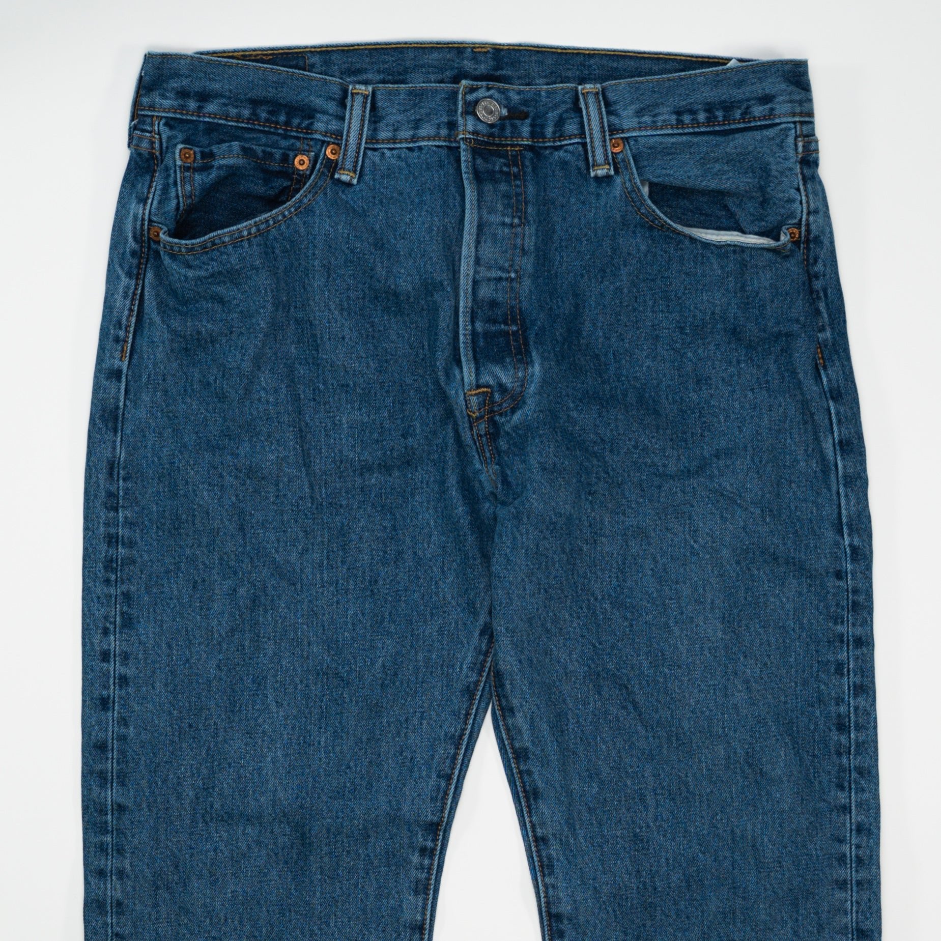Vintage Dark Blue Levi 501 Straight Leg Jeans (34 x 30)