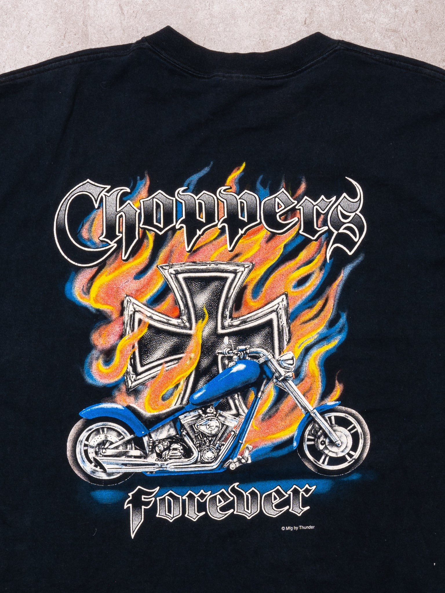 Vintage Black Choppers Forever Flame Tee (L)