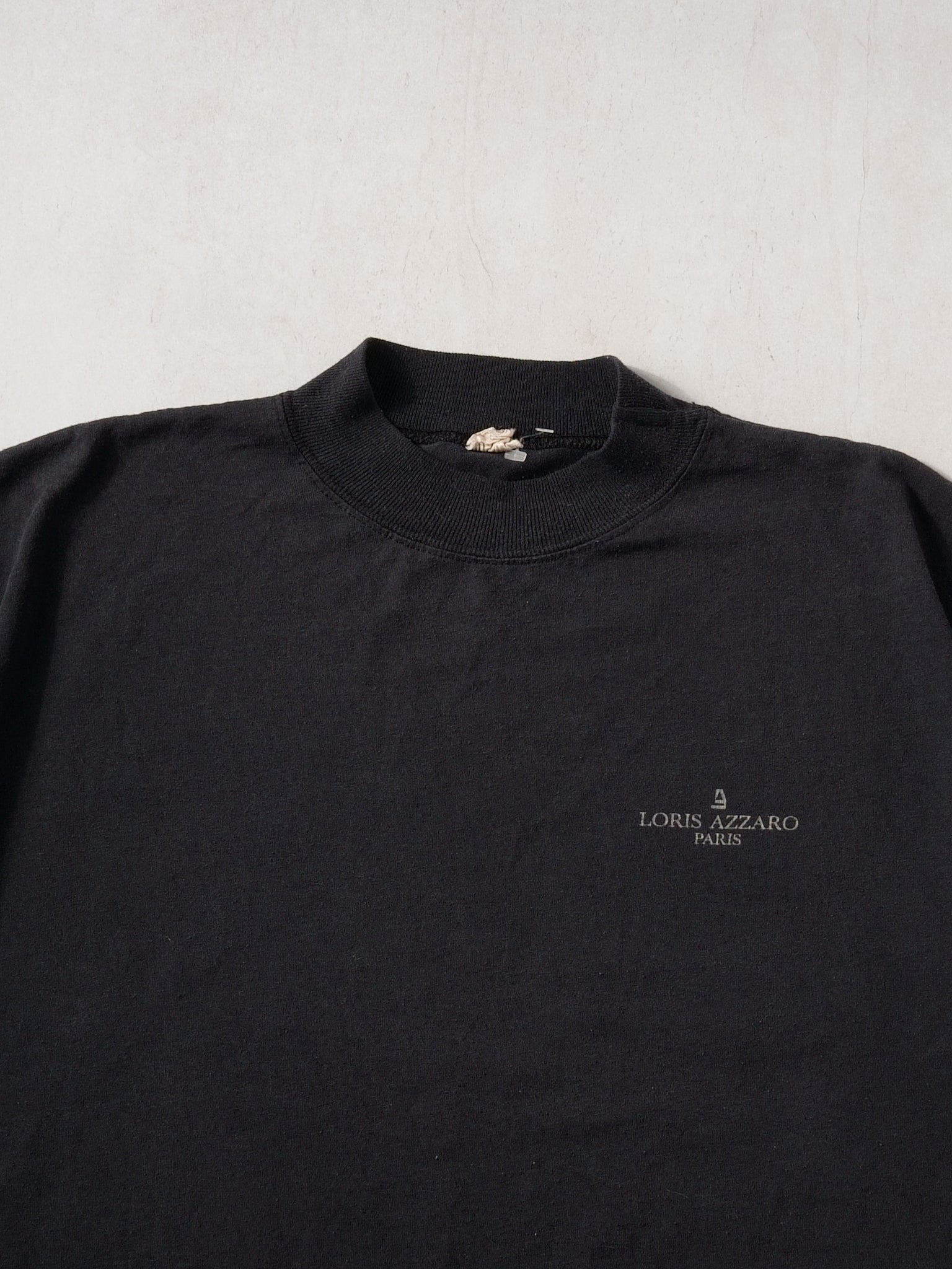 Vintage Washed Black Loris Azzaro Paris Tee (L)