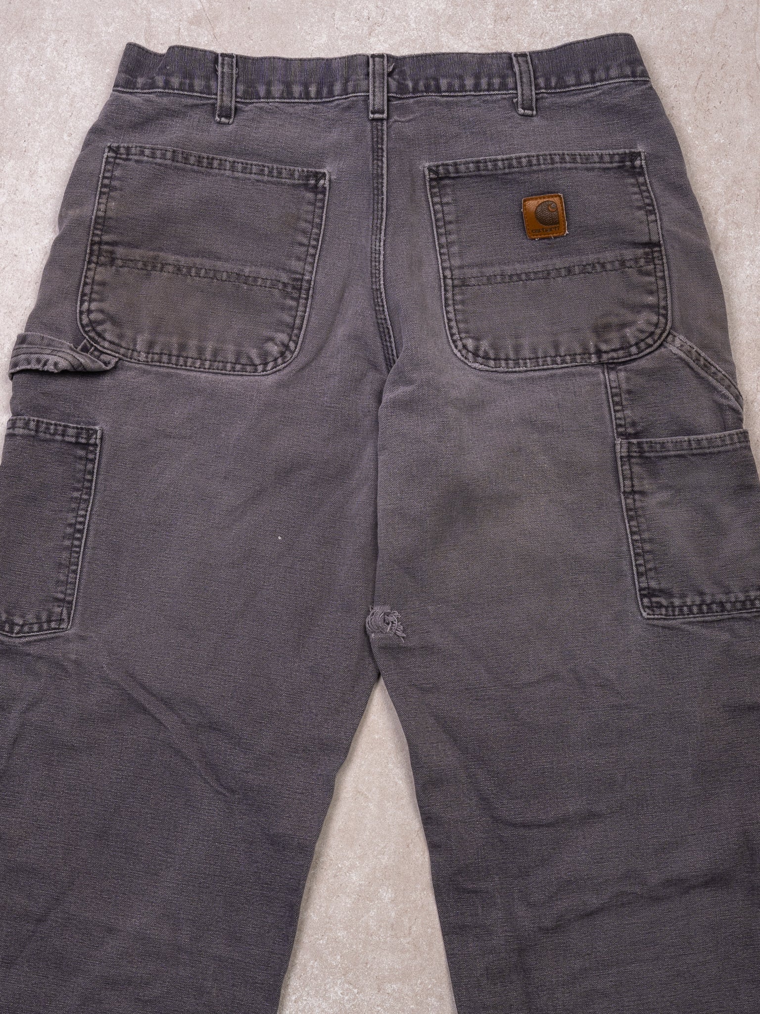 Vintage Rugged Grey Carhartt Dungaree Fit Cargo Pants (32 x 28)