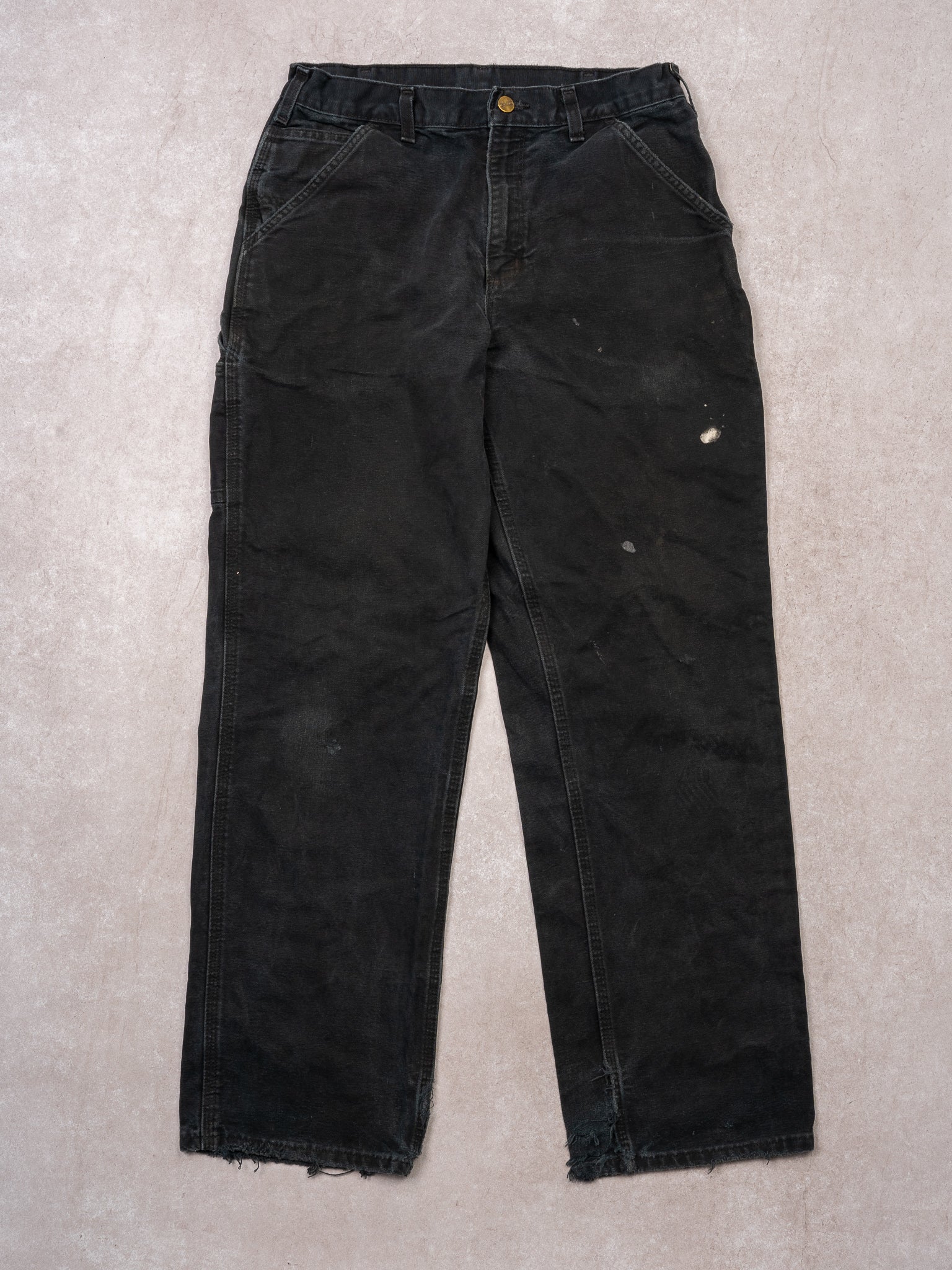 Vintage Rugged Black Loose Fit Carhartt Cargo Pants (32 x 32)