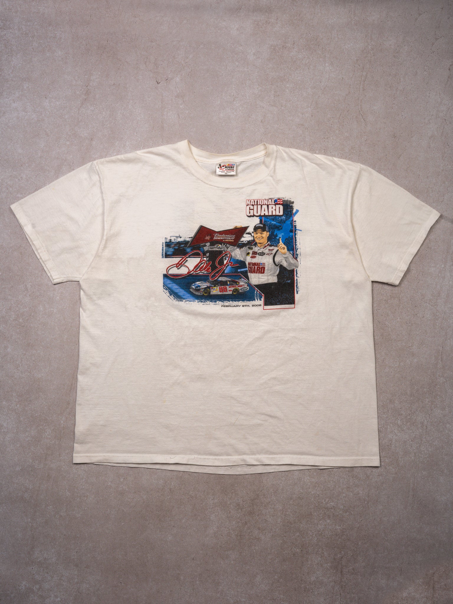 Vintage 08' National Guard Dale Jr. Budweiser Shootout Tee (XL)