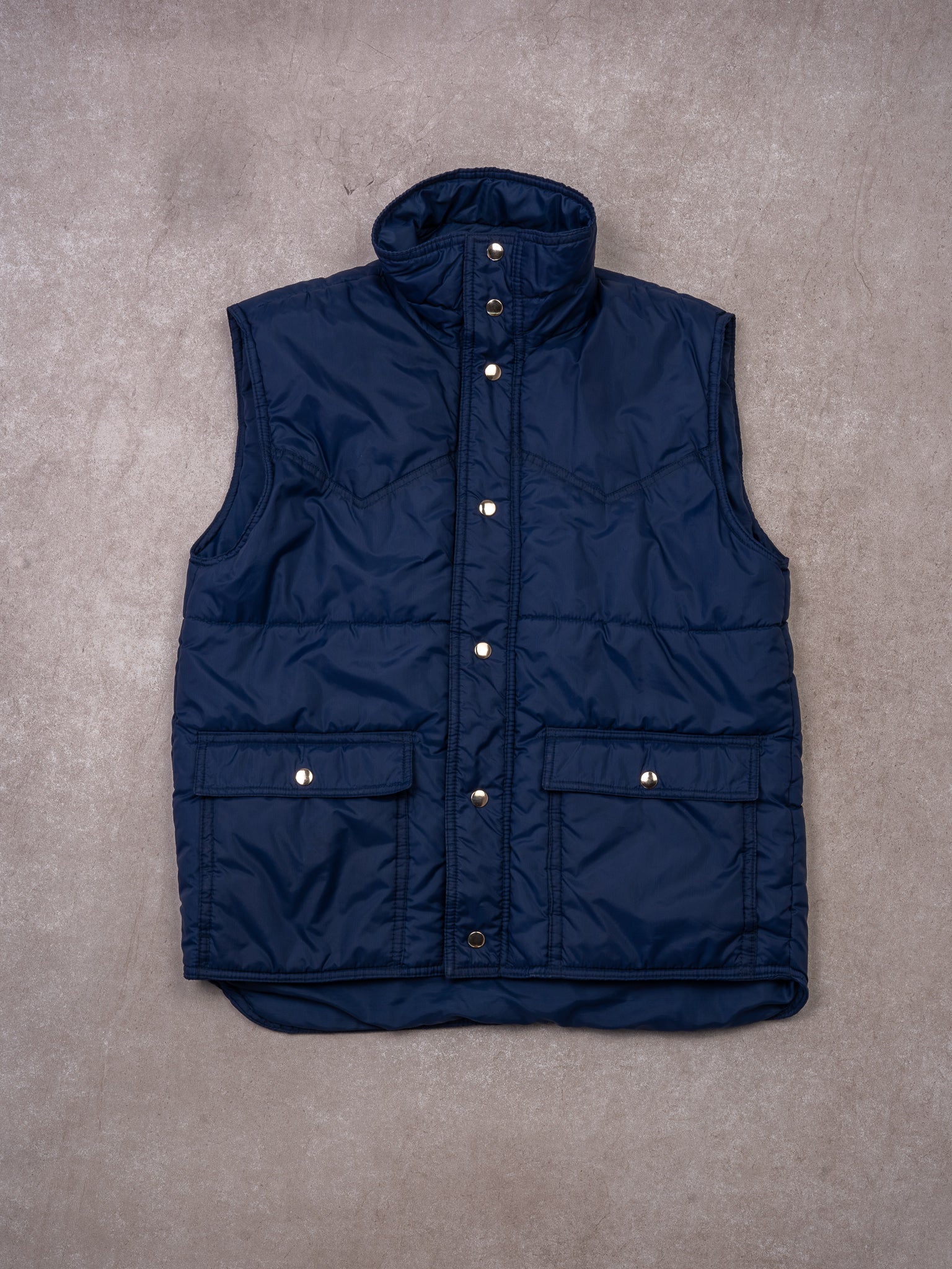 Vintage Blue Wrangler Puffer Vest (S/M)