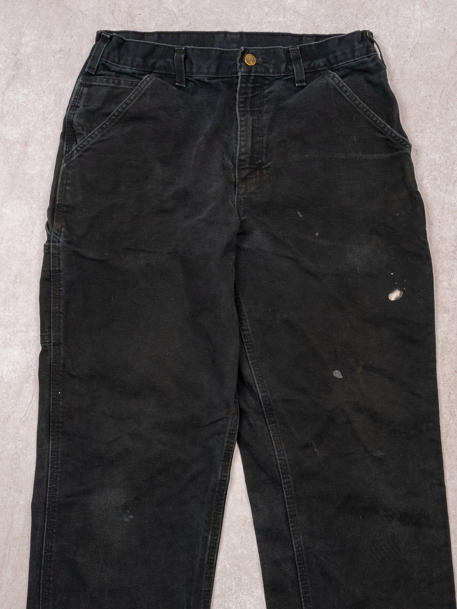 Vintage Rugged Black Loose Fit Carhartt Cargo Pants (32 x 32)