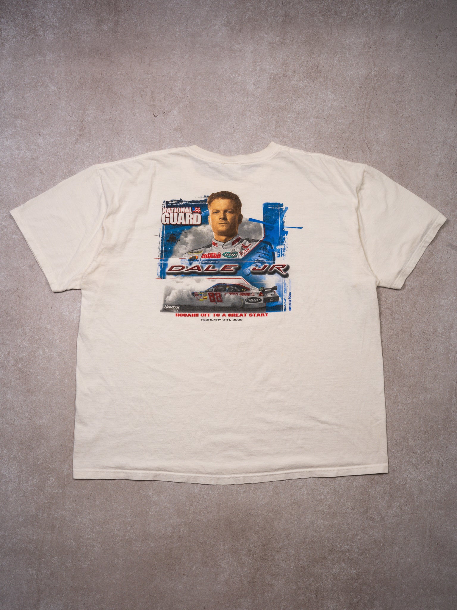Vintage 08' National Guard Dale Jr. Budweiser Shootout Tee (XL)