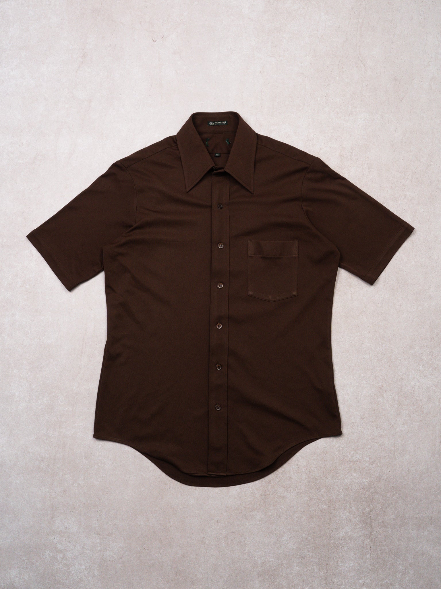 Vintage 70s Brown All Seasons Shirt (S)