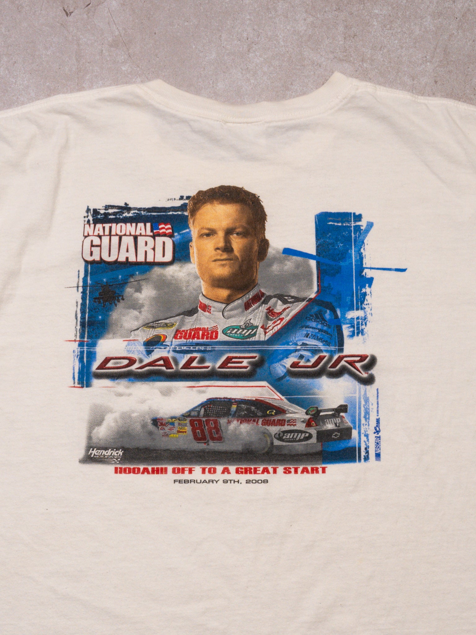 Vintage 08' National Guard Dale Jr. Budweiser Shootout Tee (XL)