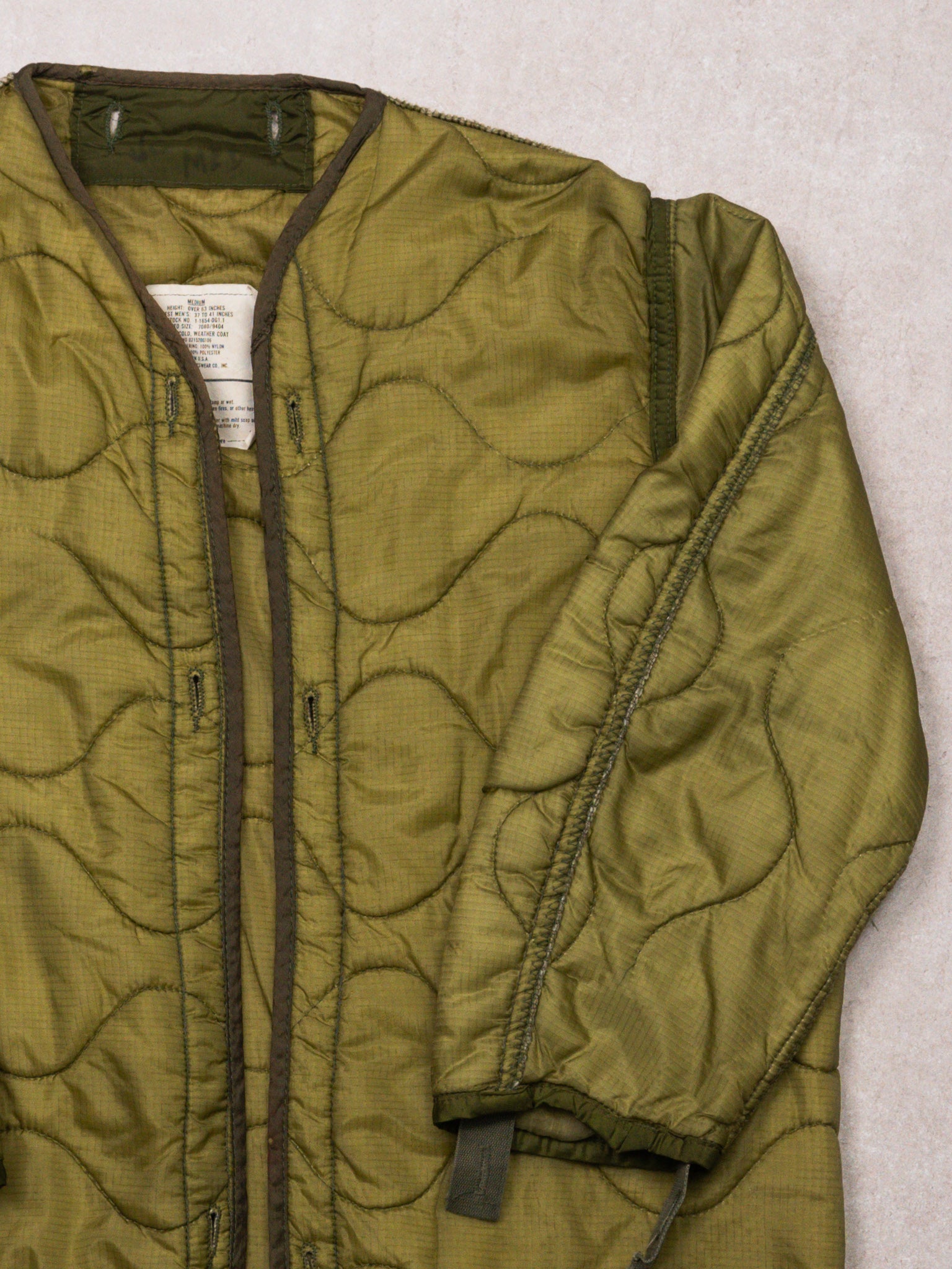 Vintage Olive Green Army Liner (M/L)