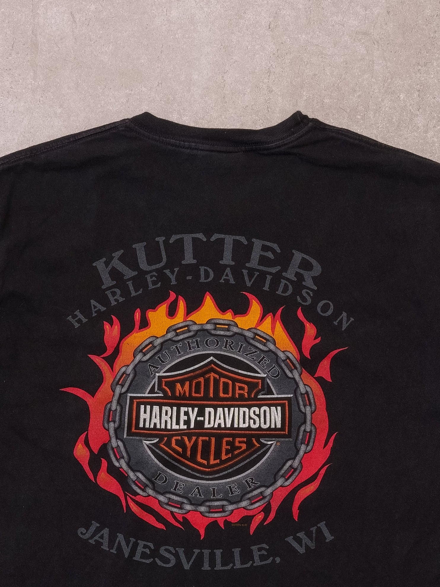 Vintage 05' Black Kutter Harley Davidson Tee (S/M)