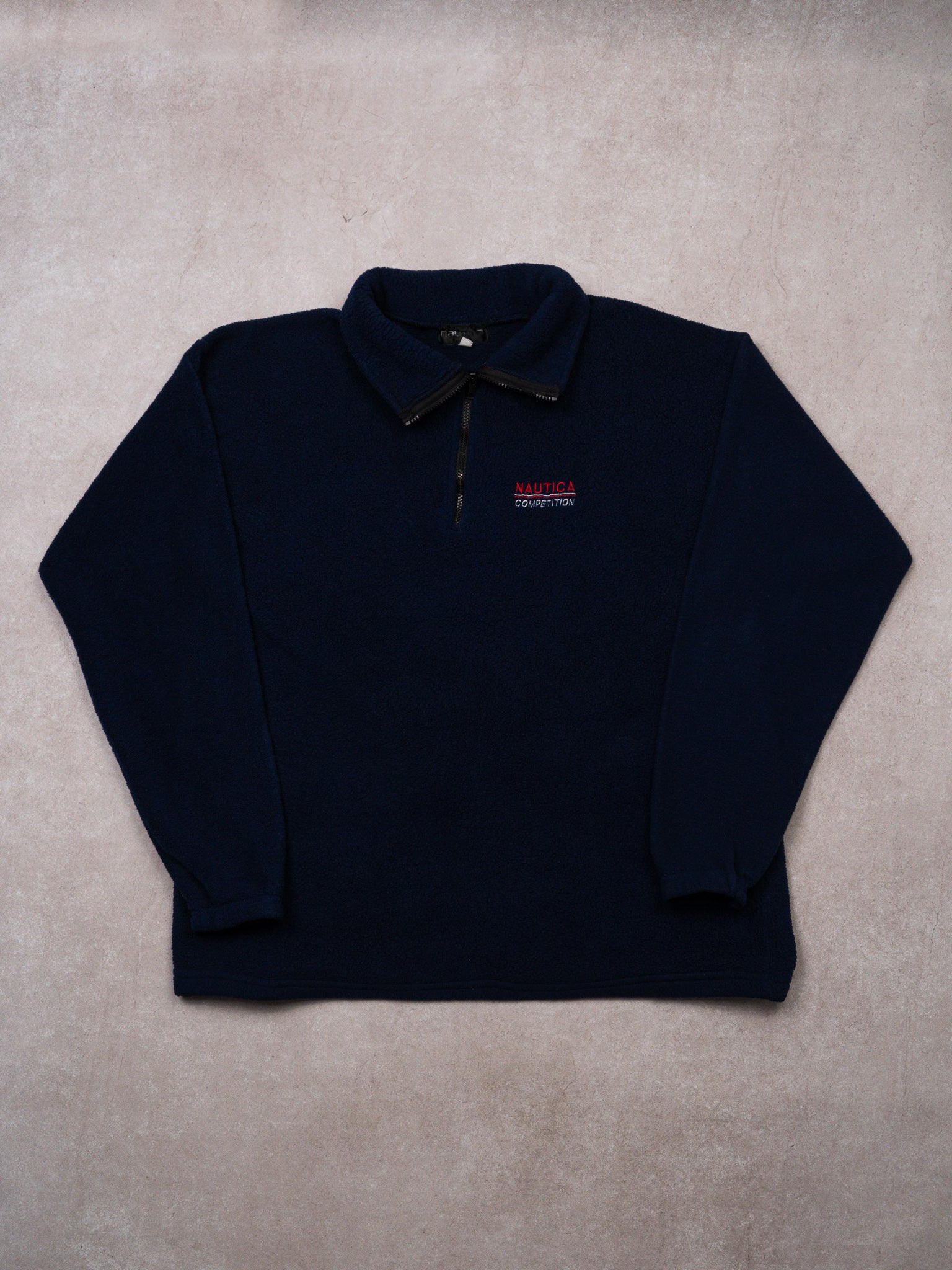 Vintage 90s Navy Nautica Competition Fleece Sweater (L)