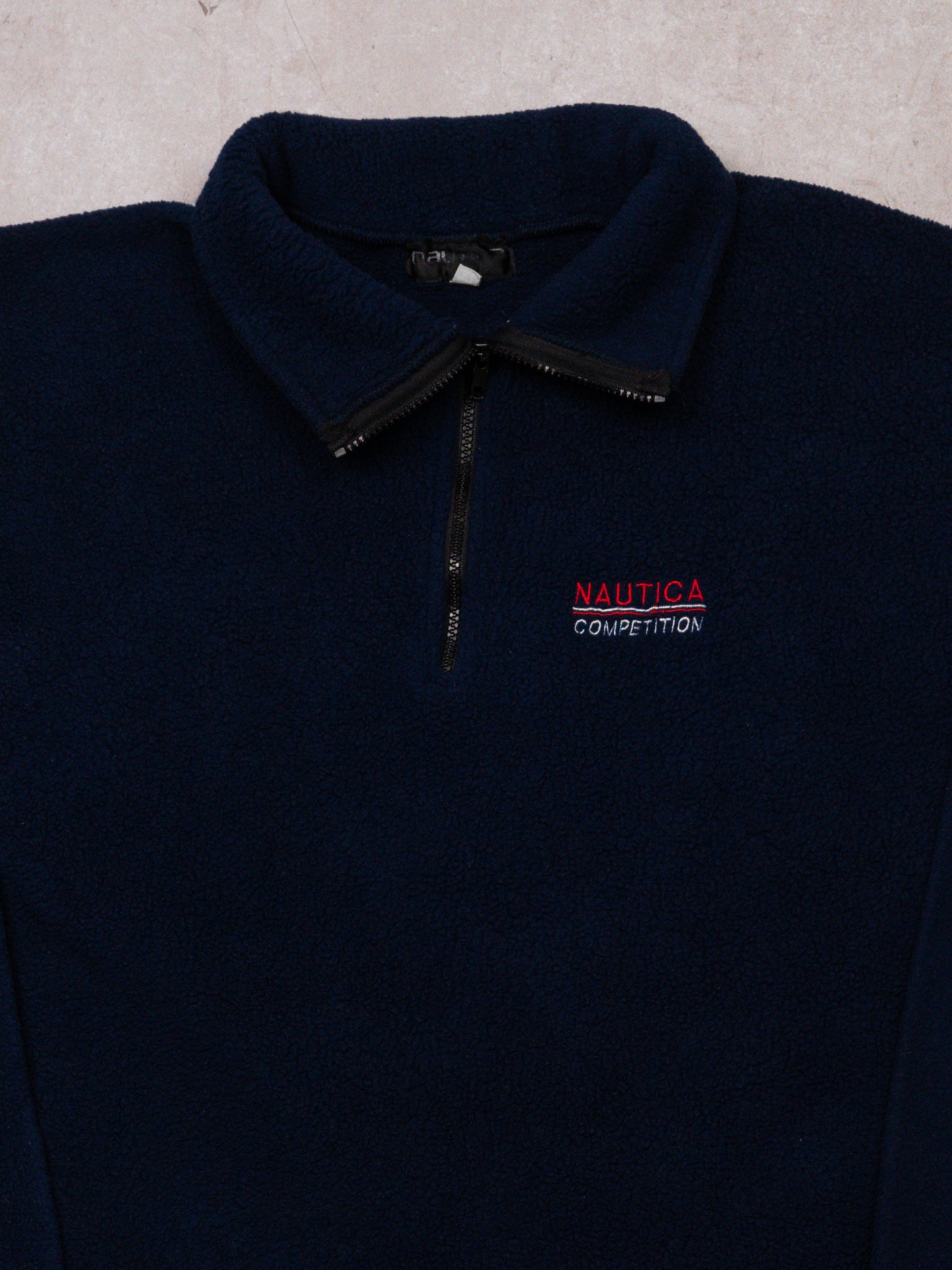 Vintage 90s Navy Nautica Competition Fleece Sweater (L)