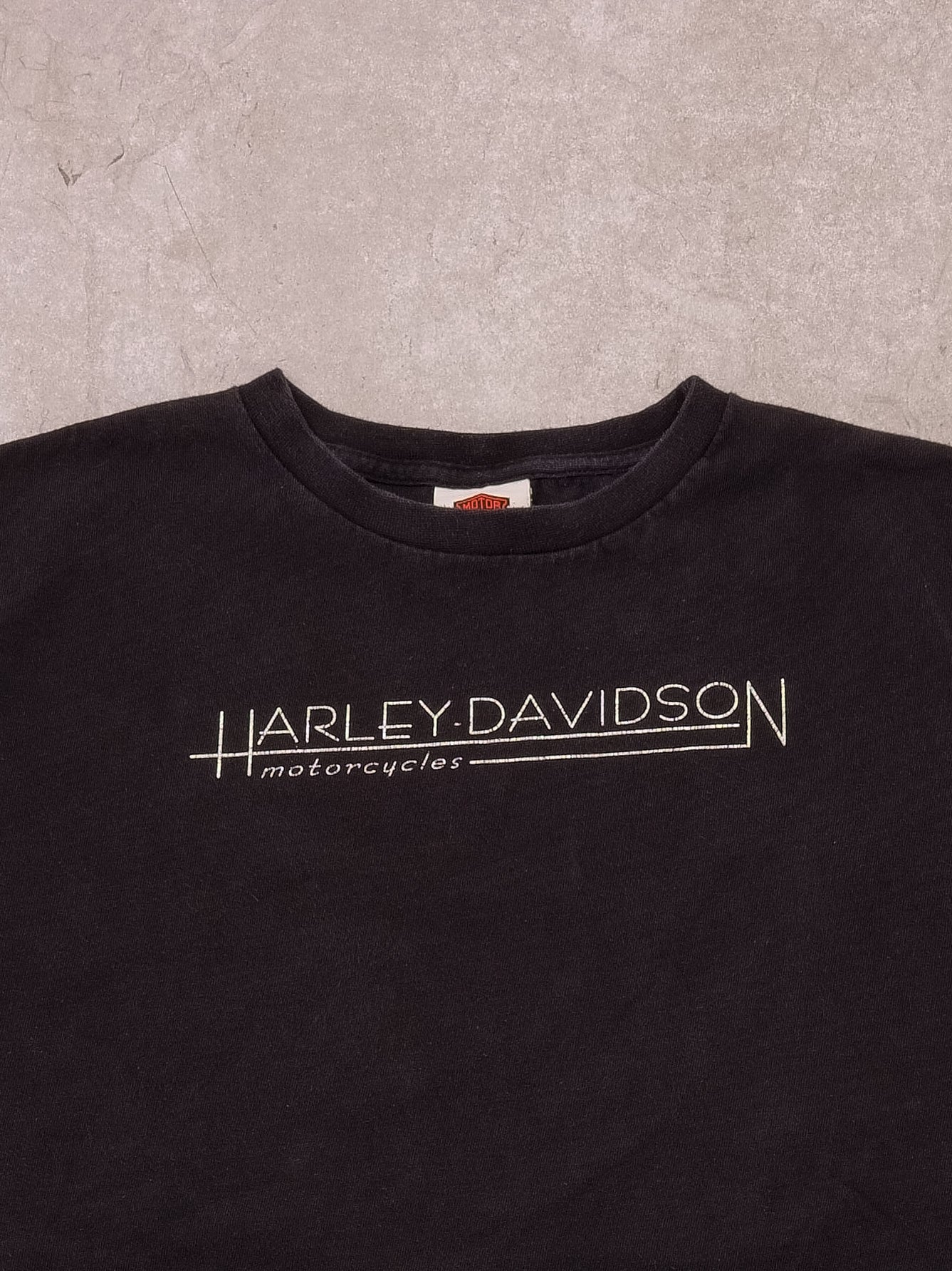 Vintage 02' Black Wilkins Barre Harley Davidson Tee (S/M)