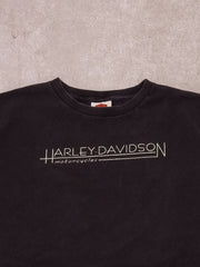 Vintage 02' Black Wilkins Barre Harley Davidson Tee (S/M)