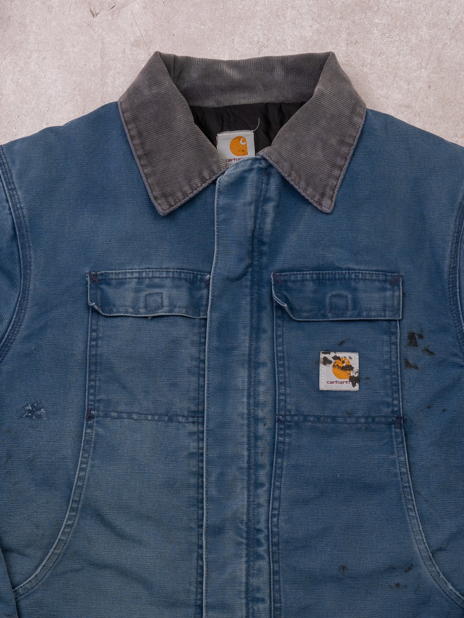 Vintage Blue + Grey Rugged Carhartt Arctic Jacket (L/XL)