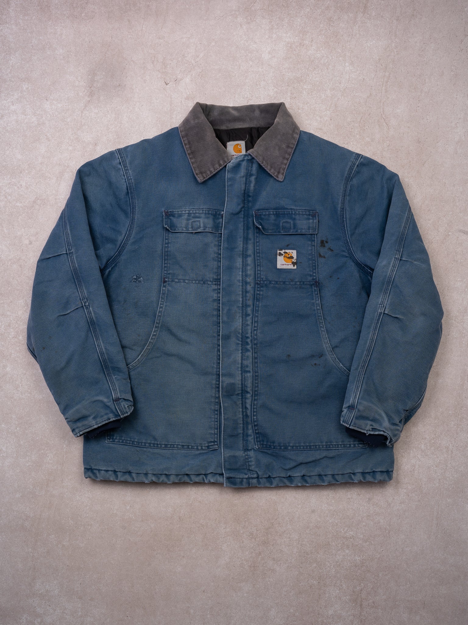 Vintage Blue + Grey Rugged Carhartt Arctic Jacket (L/XL)