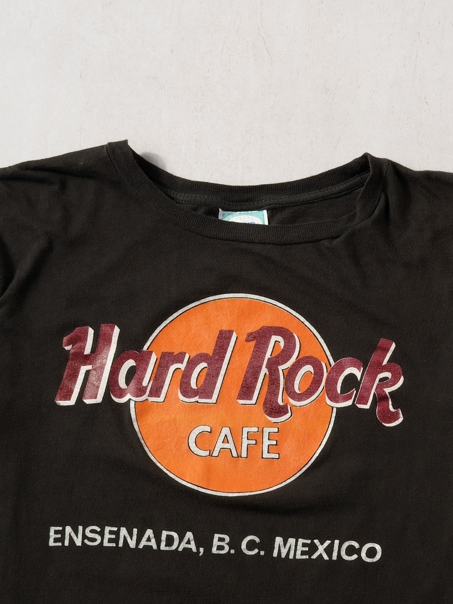 Vintage 90s Black Hard Rock Cafe Ensenada, B.C. Mexico Tee (S)