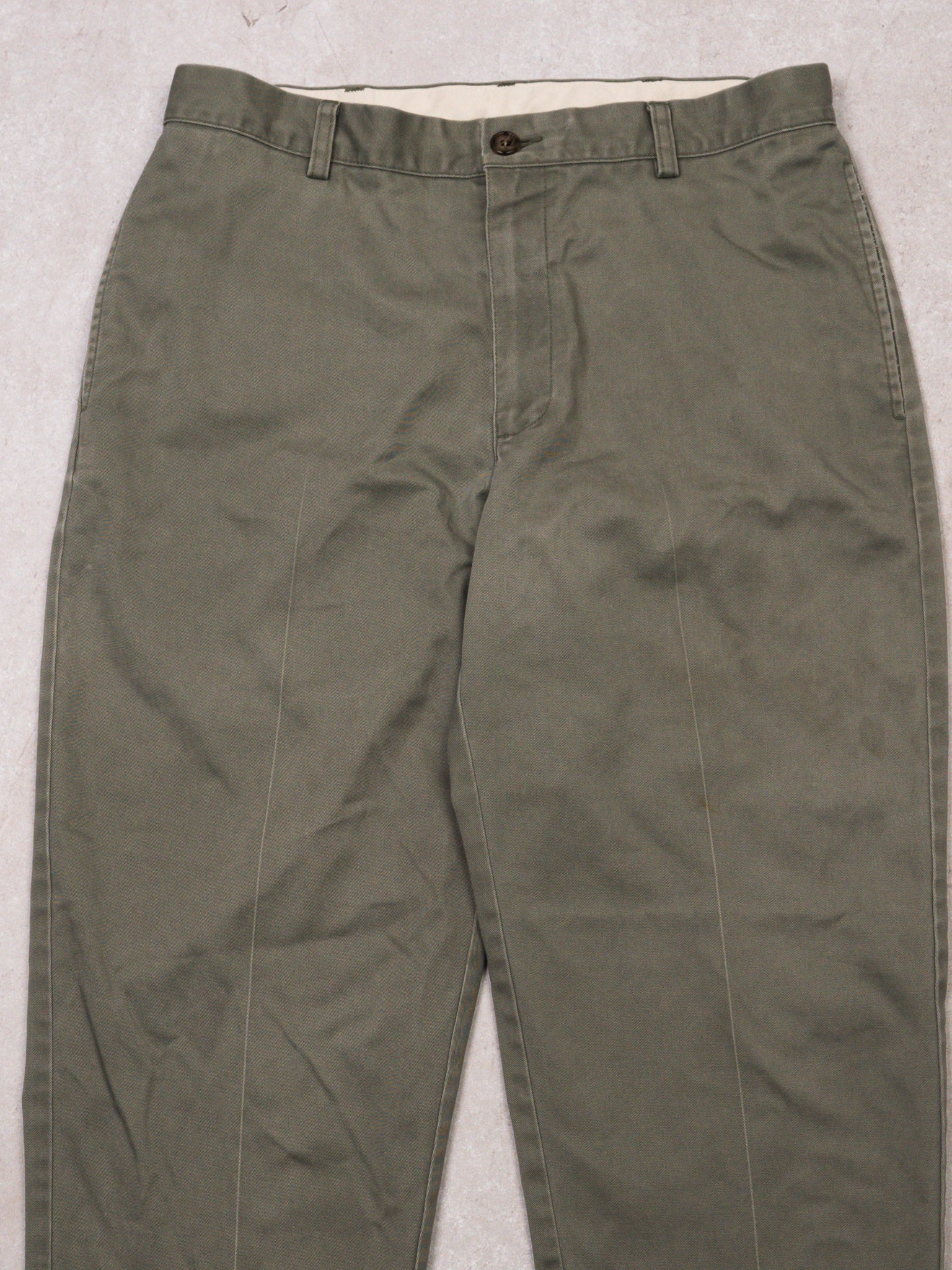 Vintage Washed Moss Green LL Bean Pants (32 x 30)