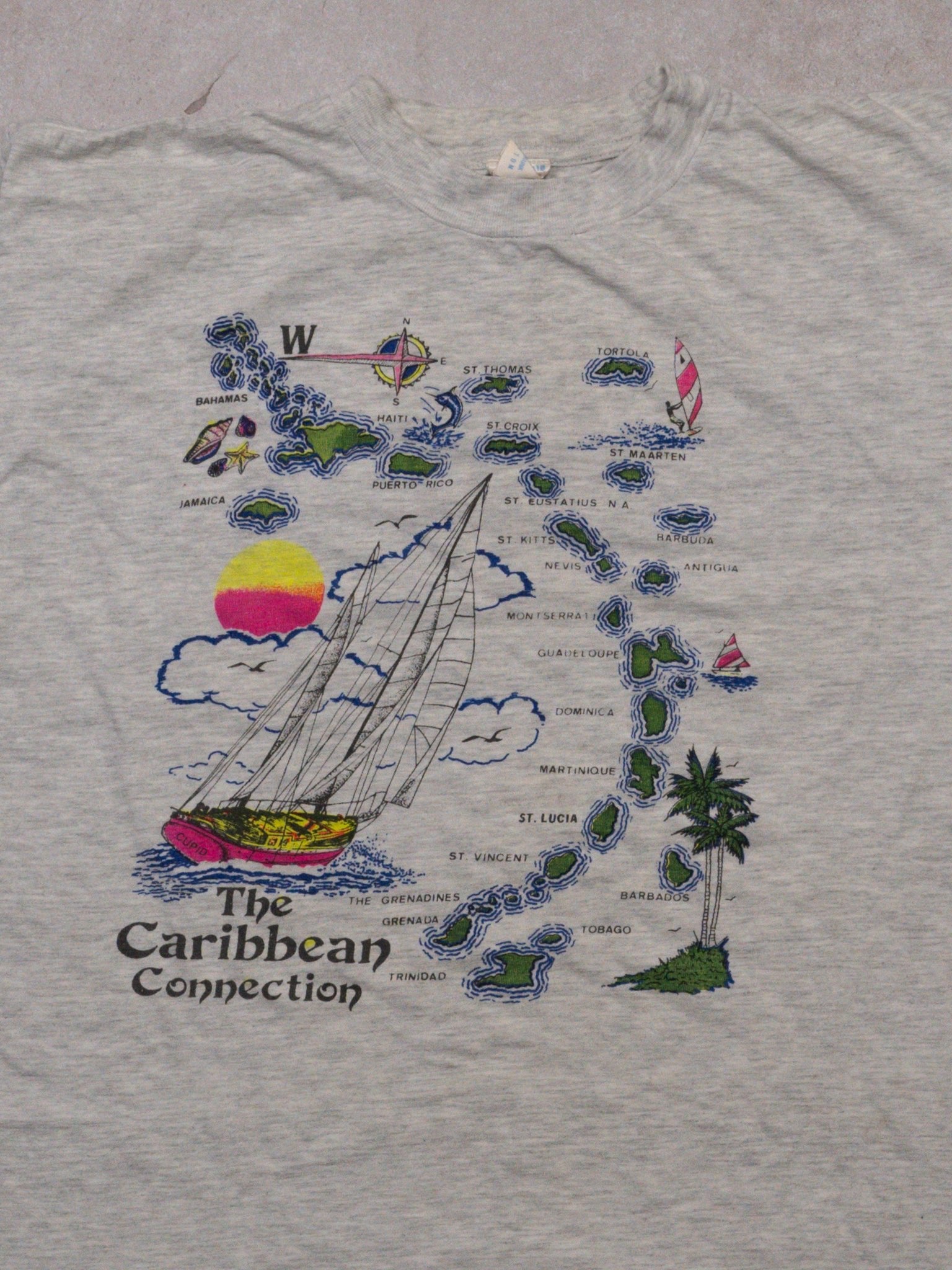 Vintage 90s Caribbean Connection Single Stitch Boxy Tee