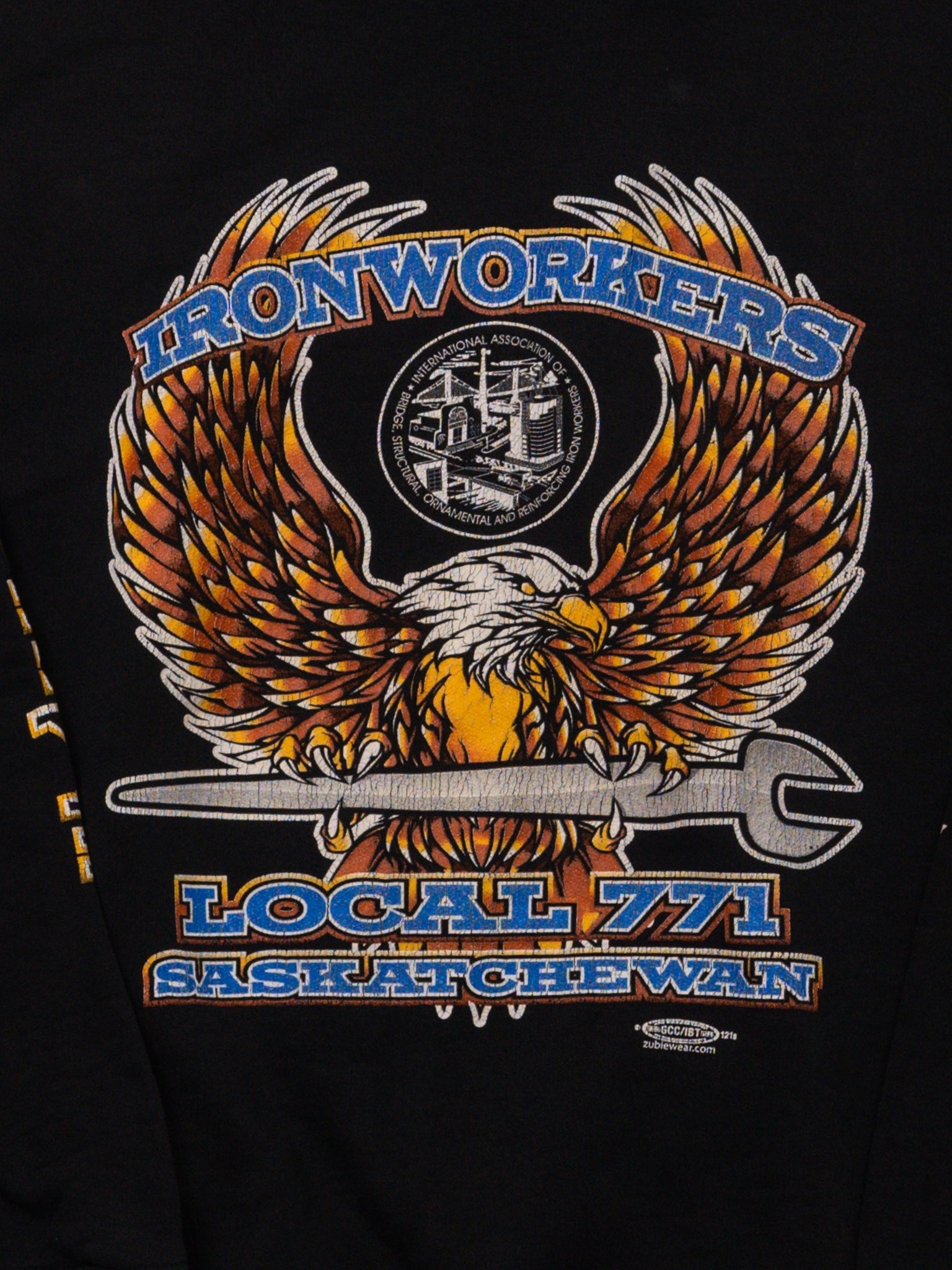 Vintage Local 771 Iron Workers Saskatchewan Hoodie (M)