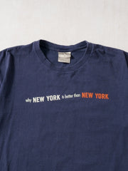 Vintage 90s Navy Blue "Why New York Is Better Then New York" Nike Tee (M)