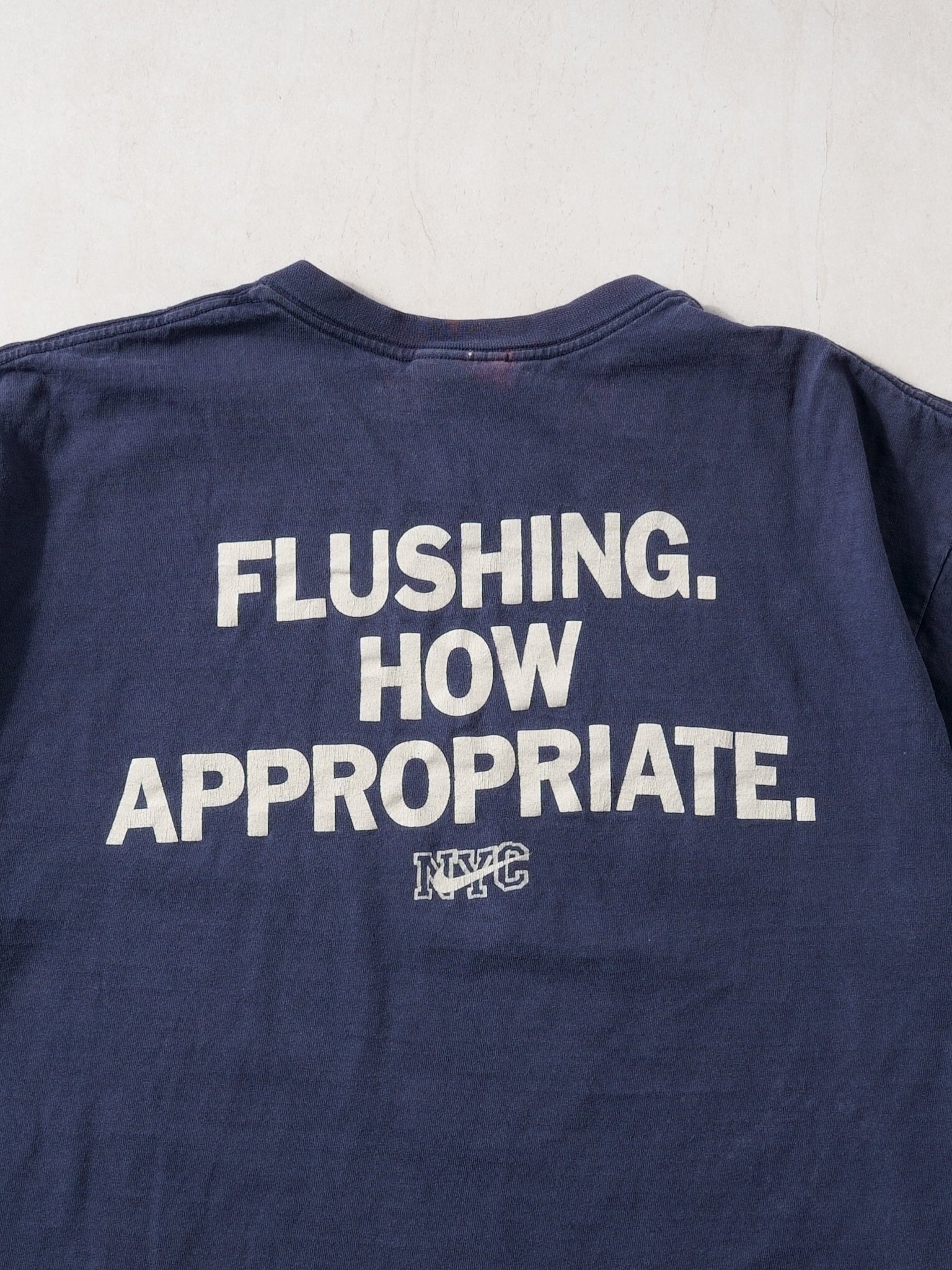 Vintage 90s Navy Blue "Why New York Is Better Then New York" Nike Tee (M)