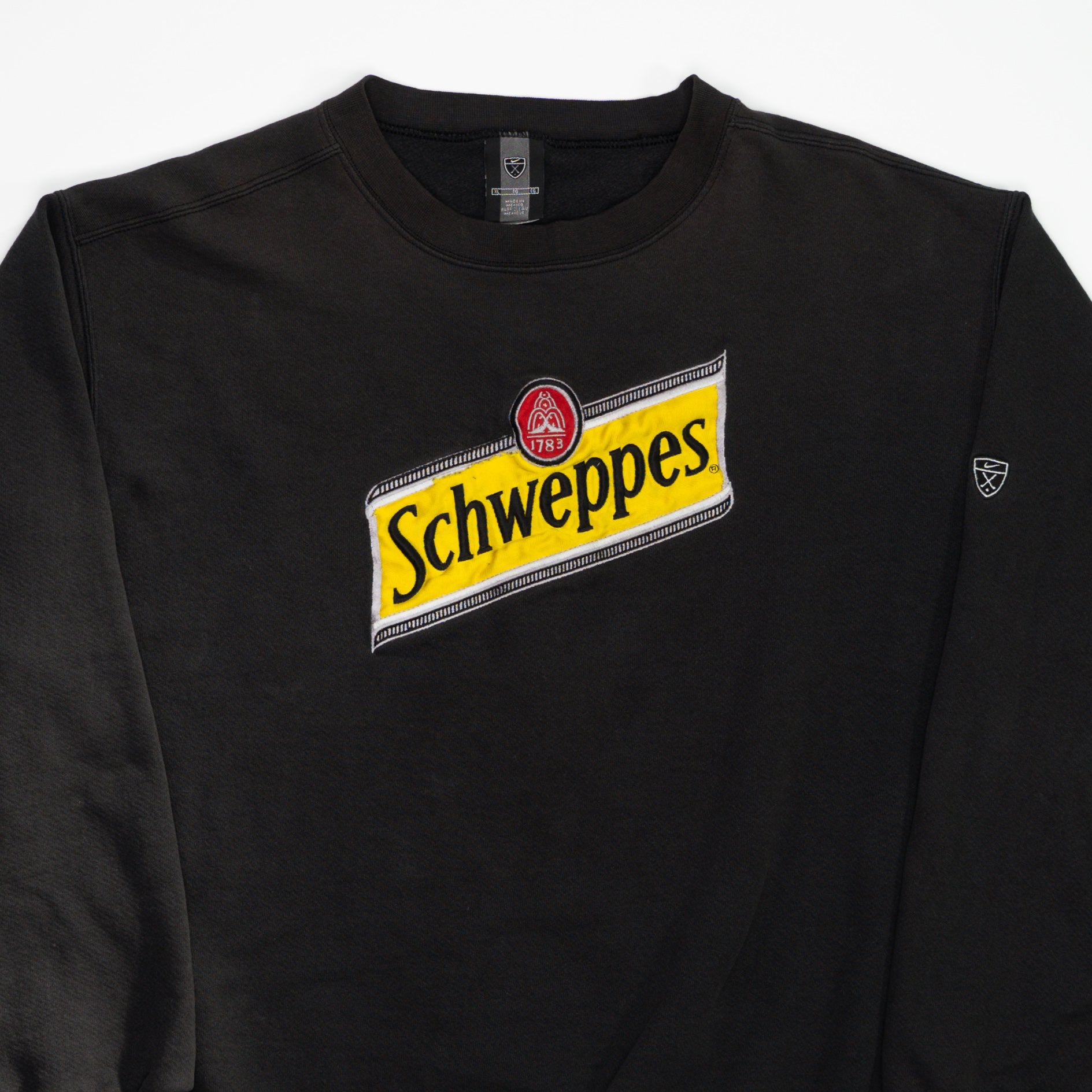 Vintage 90s Black Schweppes Crewneck (XL)