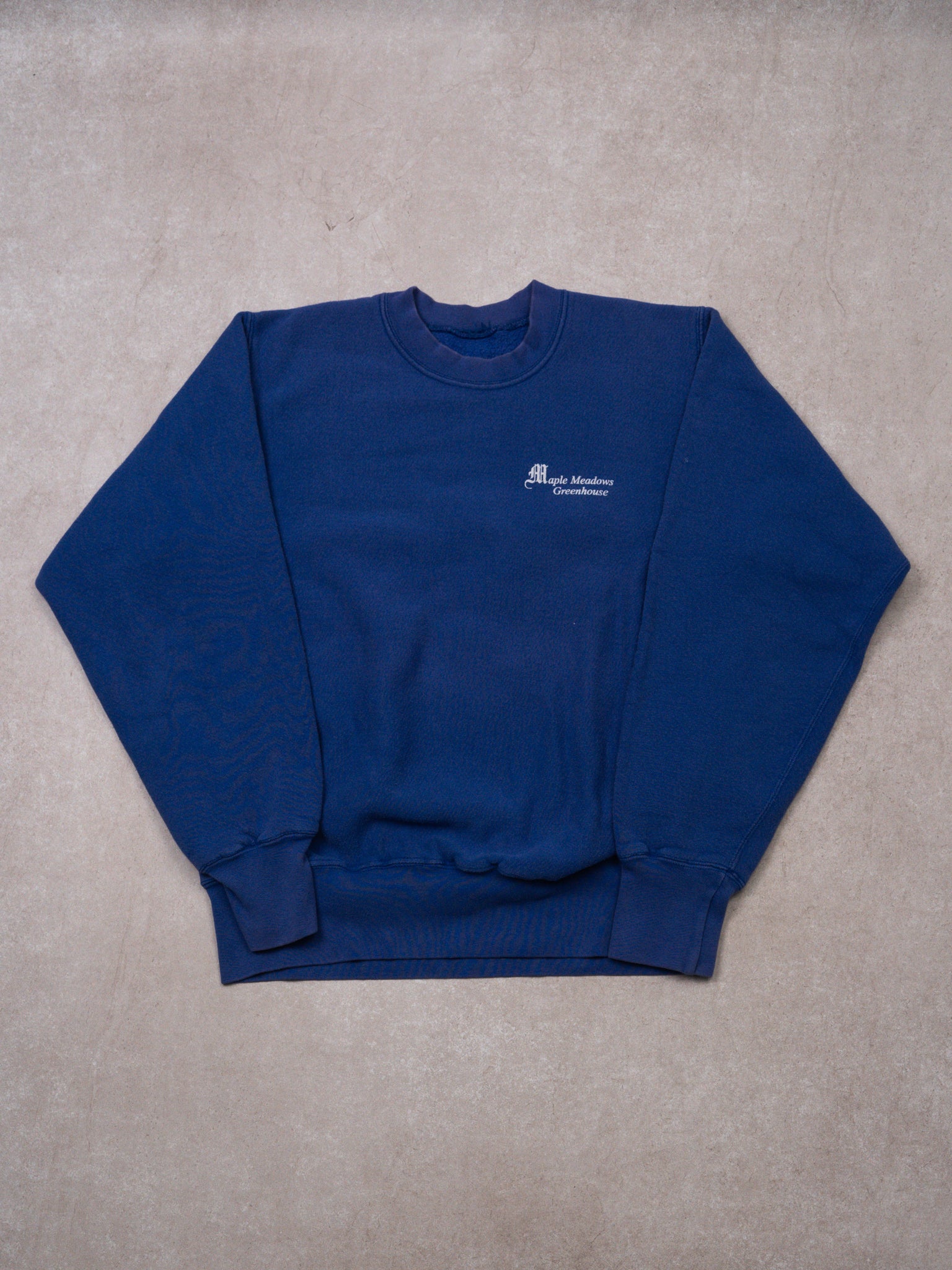 Vintage 90s Blue Maple Meadows Greenhouse Crewneck (M)