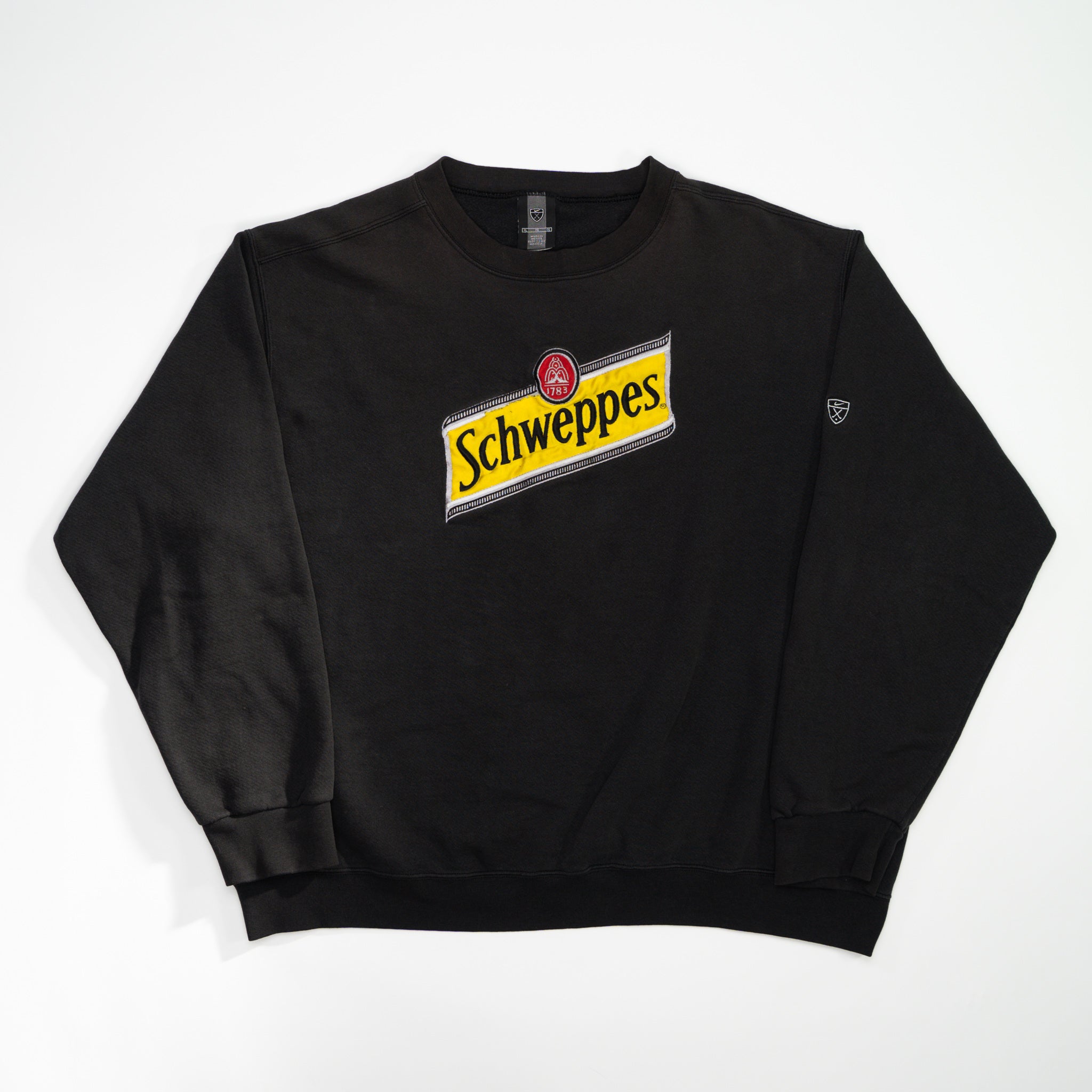 Vintage 90s Black Schweppes Crewneck (XL)
