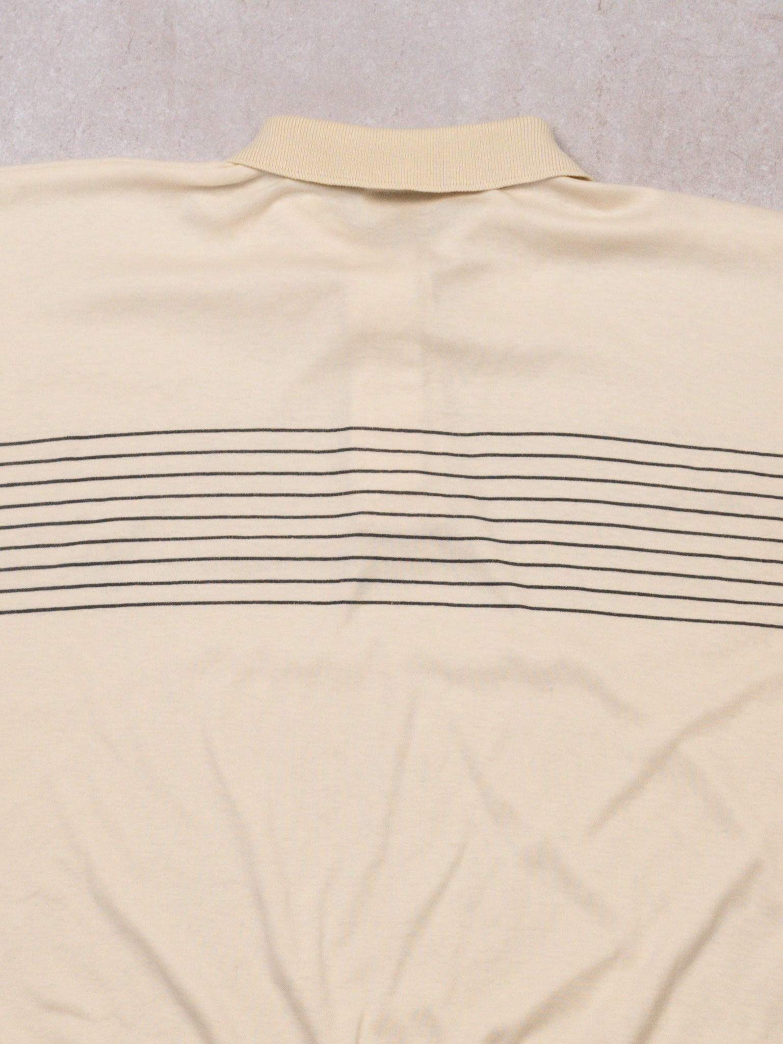 Vintage 80s Beige Golf Polo Shirt (M)