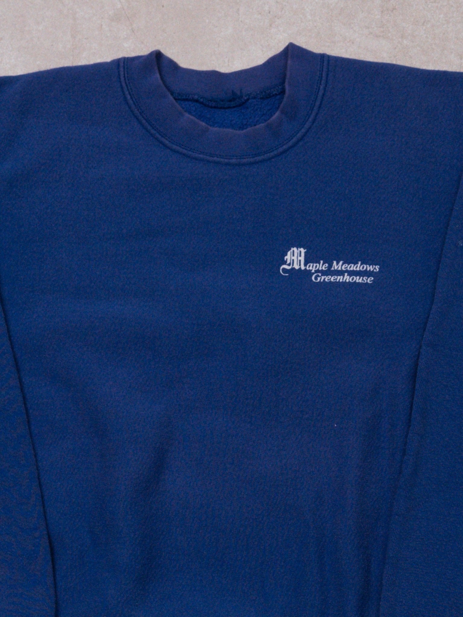 Vintage 90s Blue Maple Meadows Greenhouse Crewneck (M)