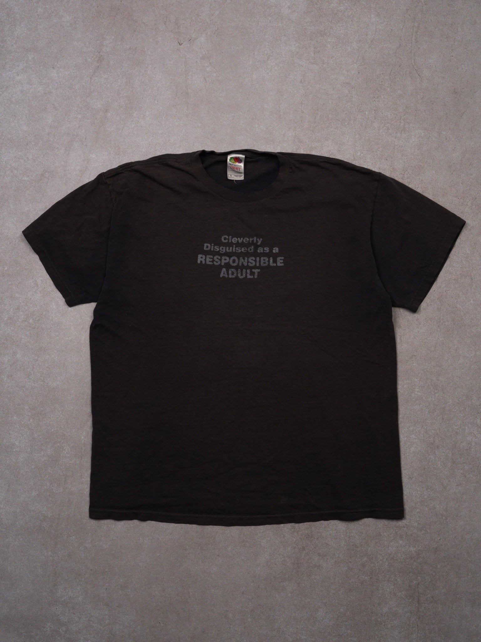 Vintage 90s Sun Faded 'Cleverly Disguised As A Responsible Adult' Tee (L)