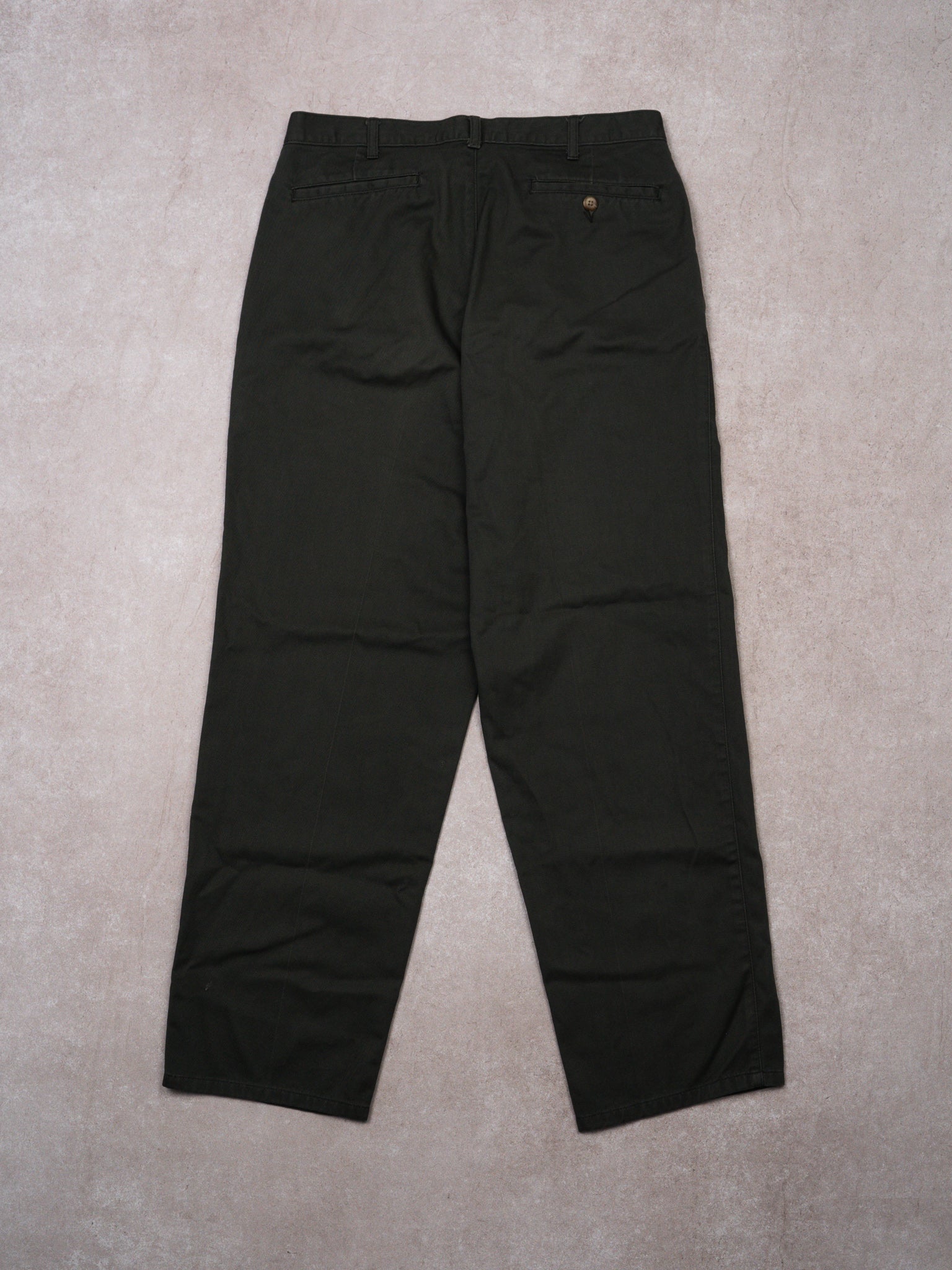 Vintage 70s Green Trouser Pants (32 x 30)