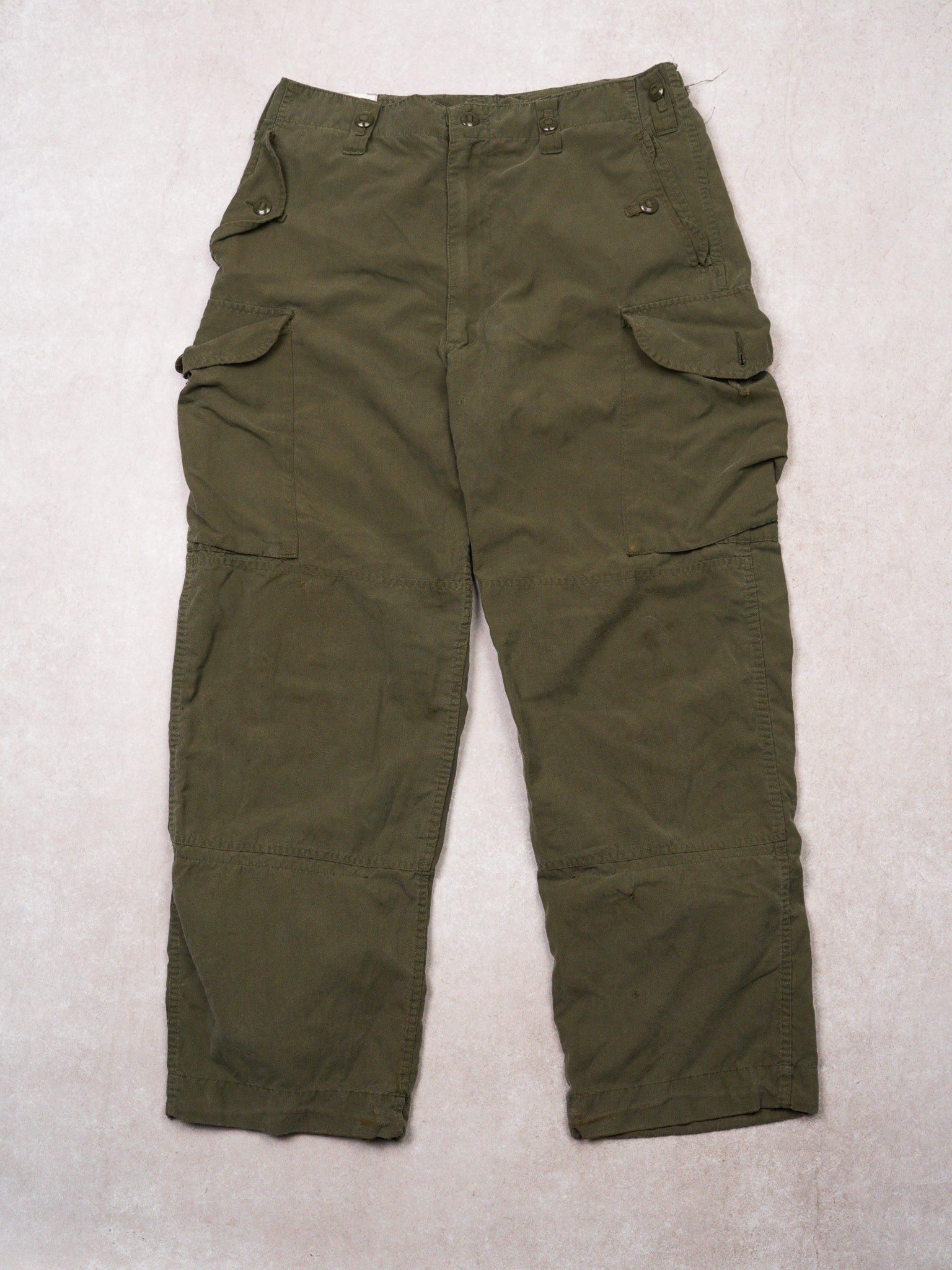 Vintage Green Army Cargo Combat Pants (34 x 30)