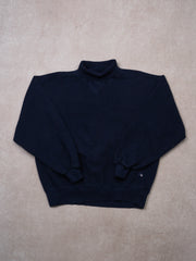 Vintage 90s Dark Blue Russell Athletics Turtleneck Sweater (L)