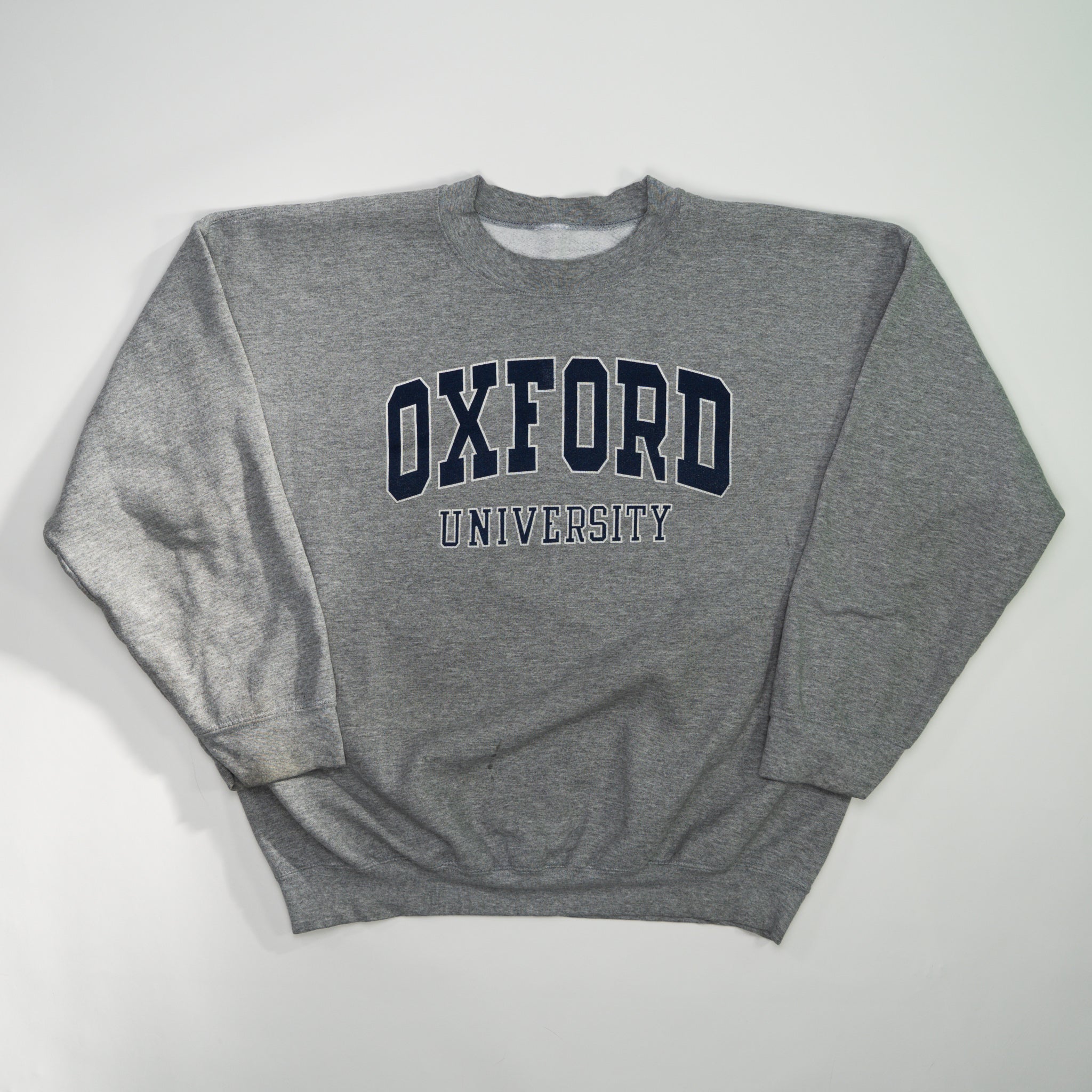 Vintage Grey Oxford University Crewneck Spell Out Crewneck (L)